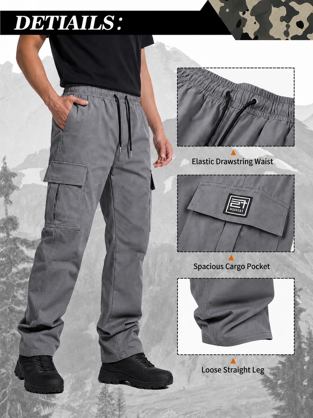 3-pack men’s cargo pants, solid-color work trousers, durable outdoor training pants, available in multiple colors—ideal for outdoor activities, work, hiking, and camping 3-pack men’s cargo pants, solid-color work trousers, durable outdoor training pants, available in multiple colors—ideal for outdoor activities, work, hiking, and camping