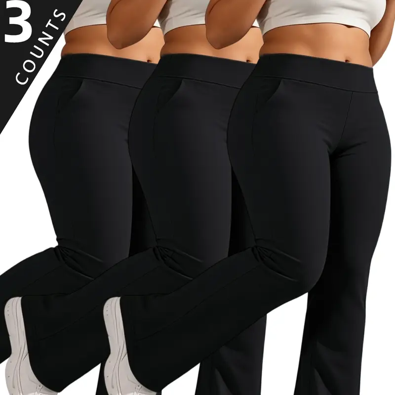 Women's High-Waisted Stretch Kick-Flare Pants