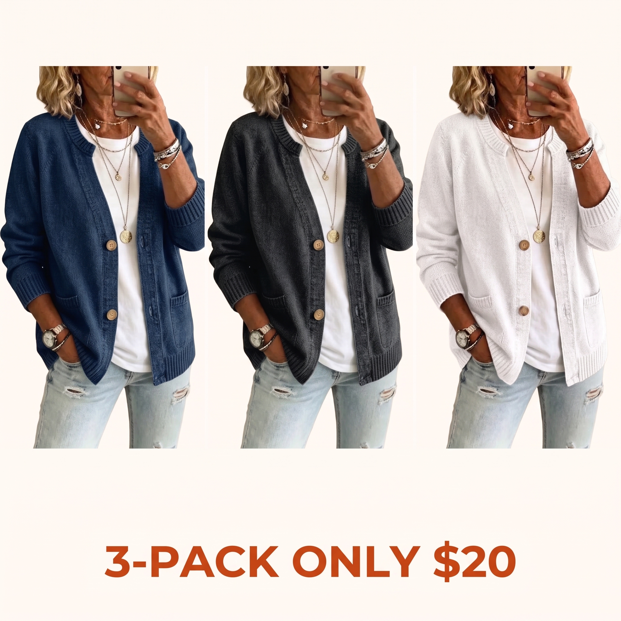 New Arrival 🔥Women's V-Neck Button Knit Cardigan
