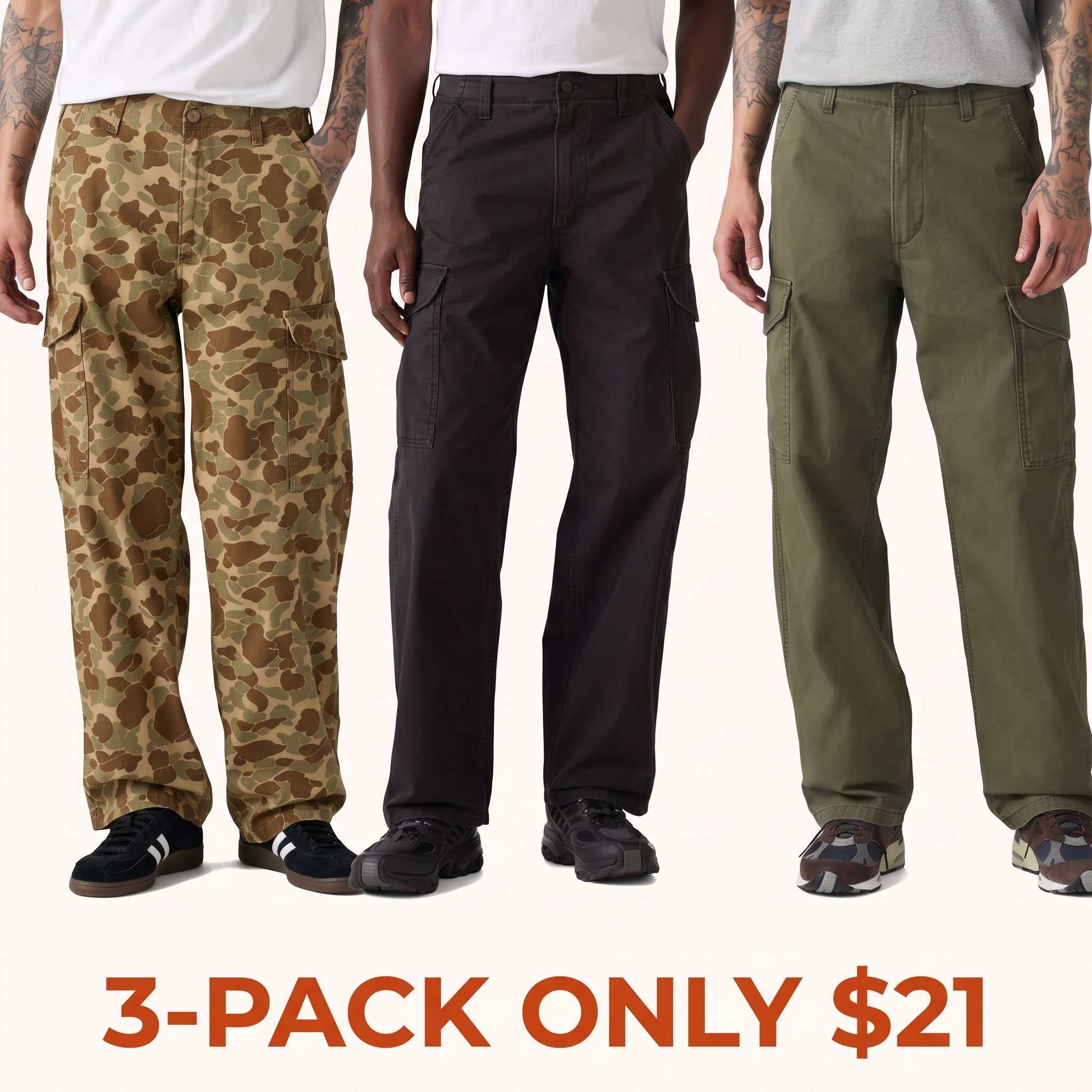 Men's Loose-Fit Cargo Pants