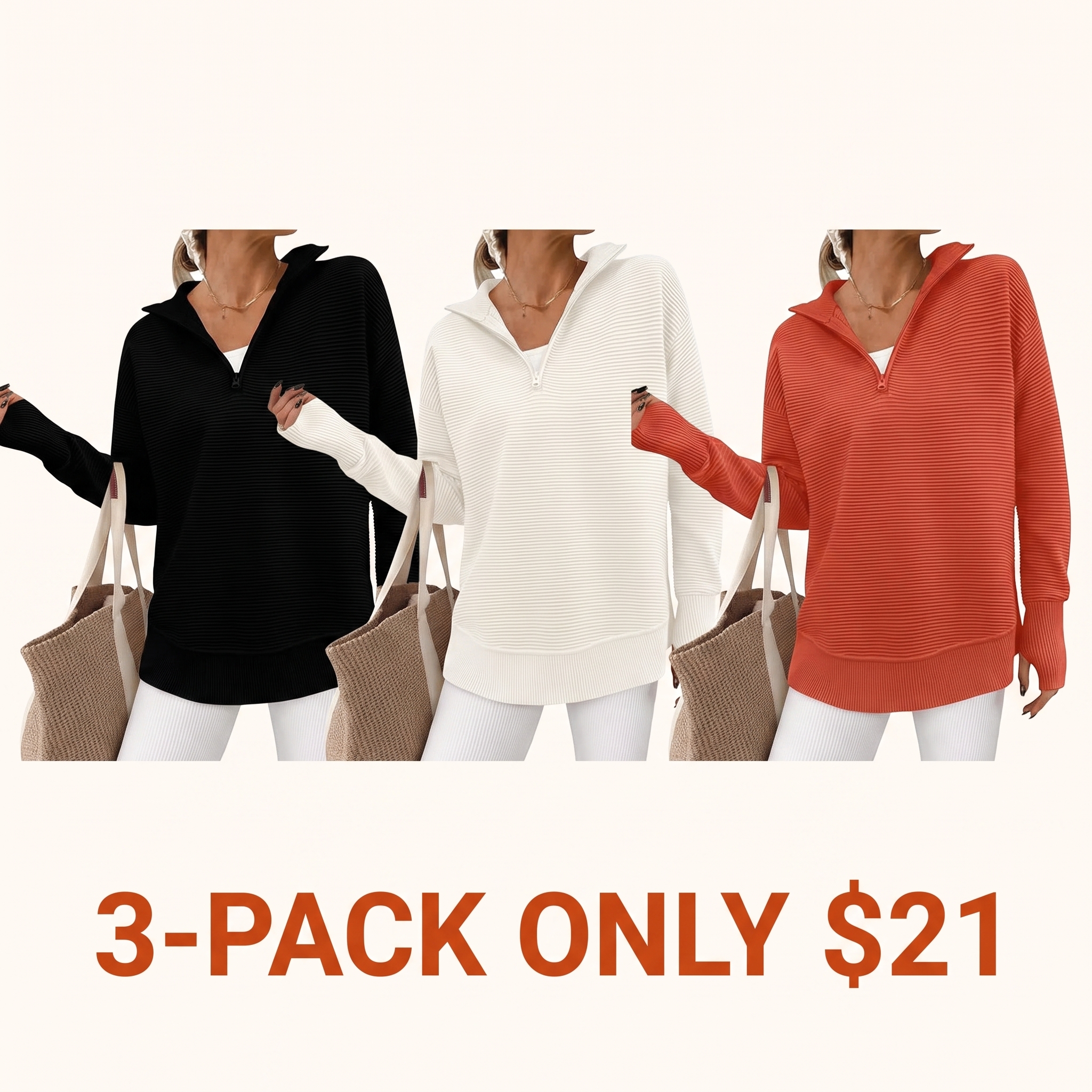 Women's Long-Sleeve Quarter-Zip Pullover