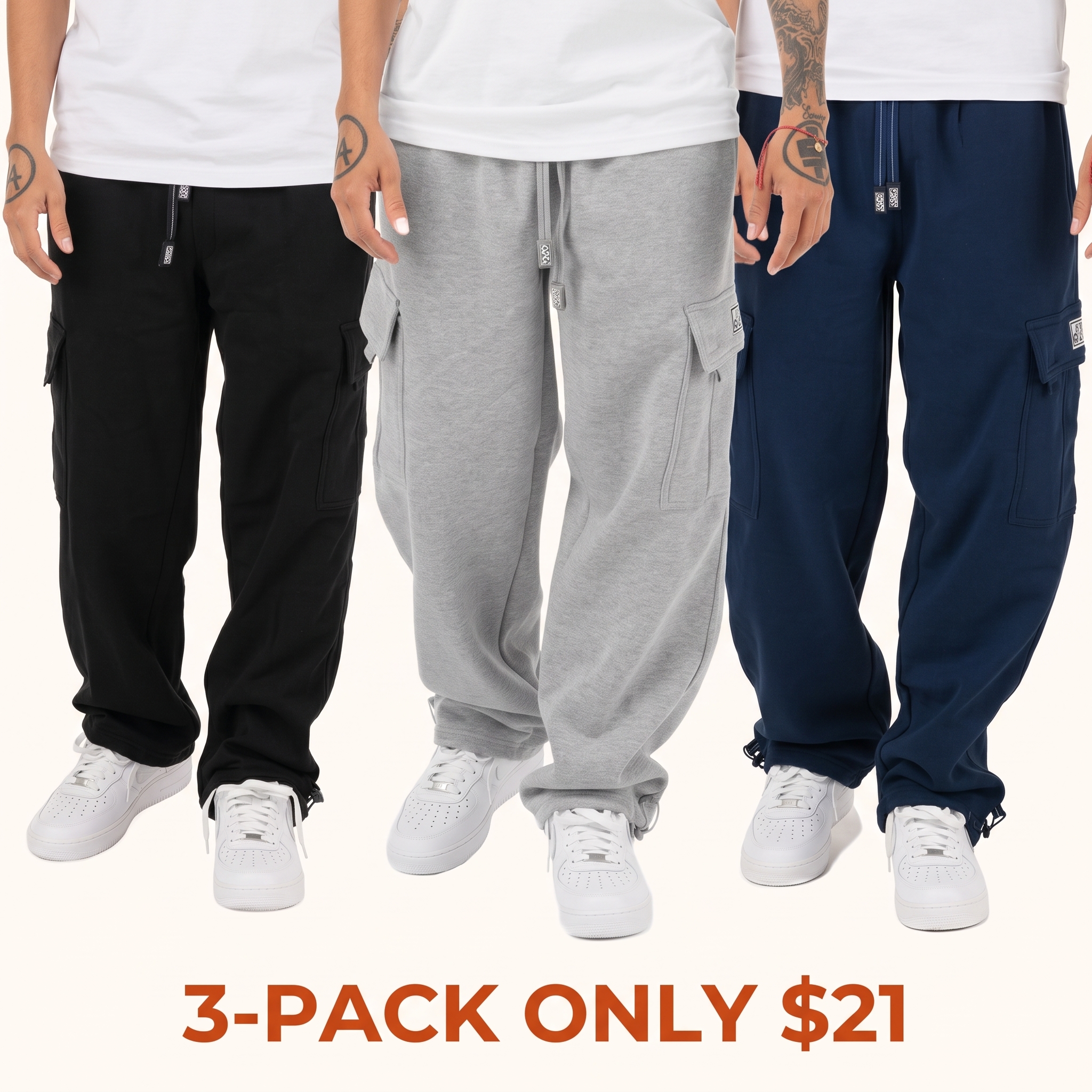 Pro Club Men's Classic Heavyweight Fleece Cargo Pants