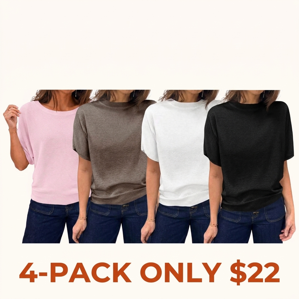 Women's short-sleeved sweater
