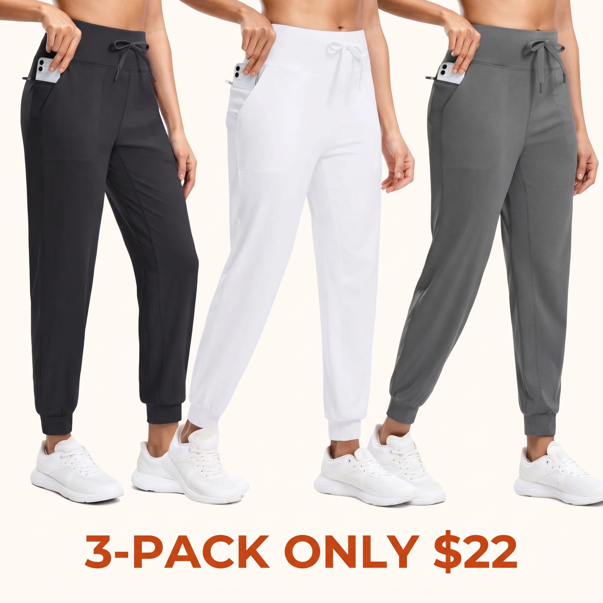 Women's High-Waisted Cuffed Joggers