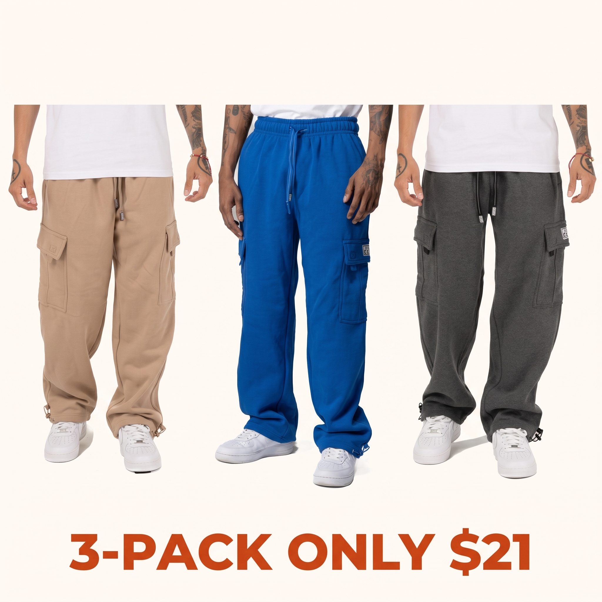 Pro Club Men's Classic Heavyweight Fleece Cargo Pants