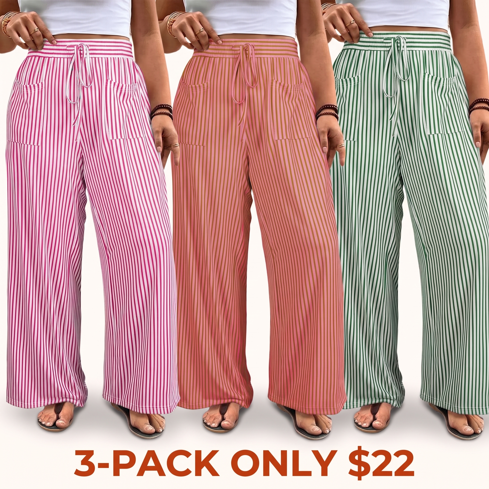 Women's Plus-Size Wide-Leg Trousers