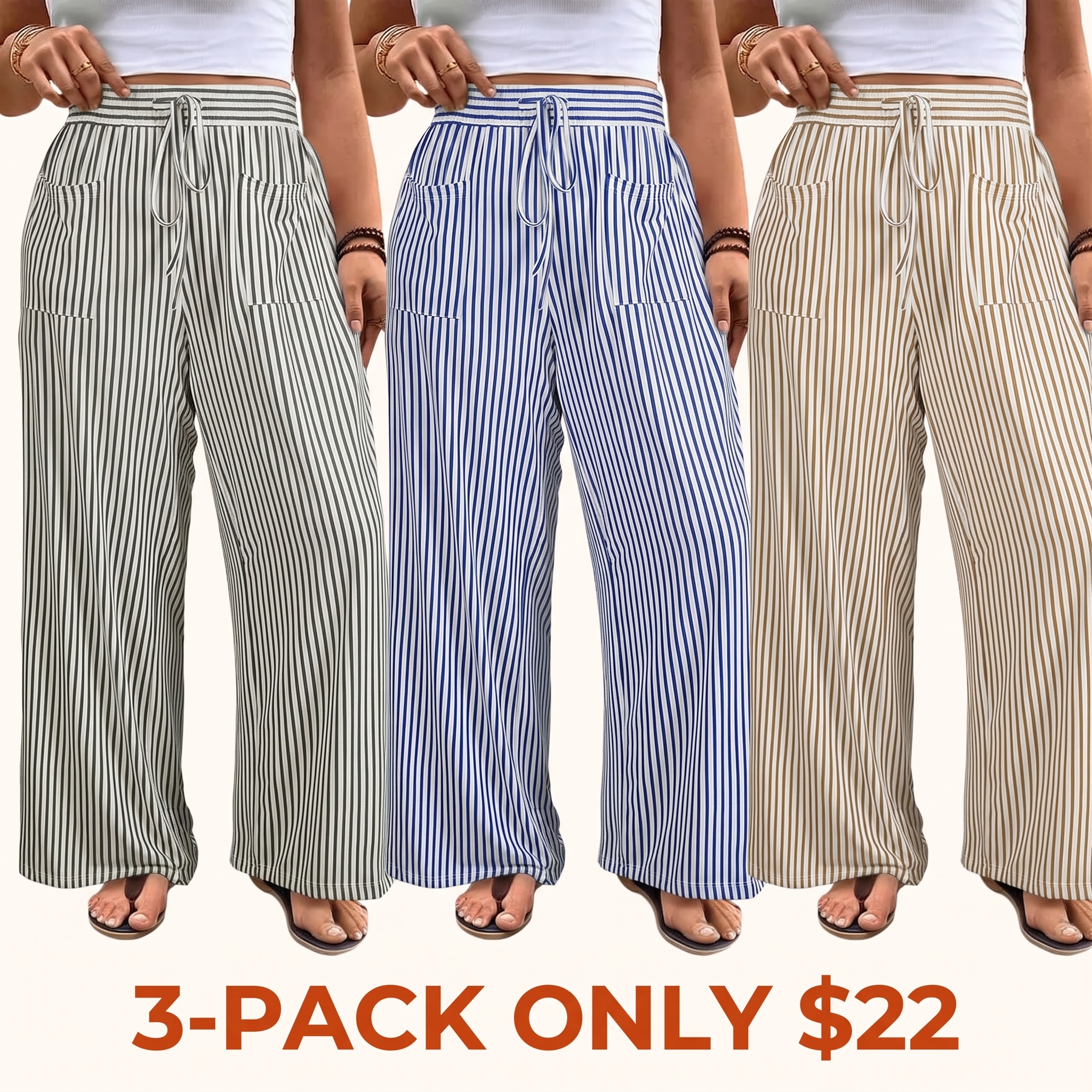 Women's Plus-Size Wide-Leg Trousers