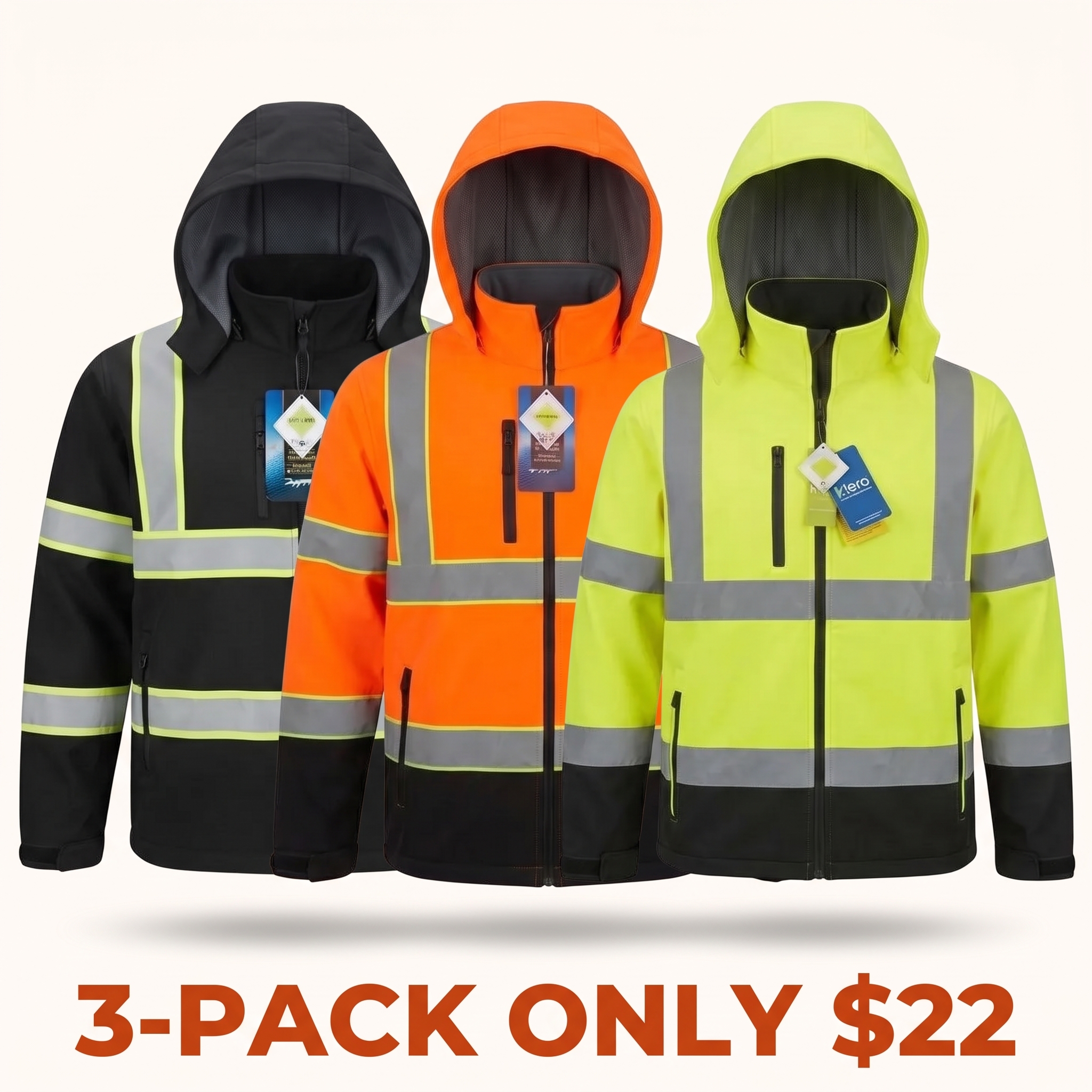 Safeguard 208 Men's Hooded Safety Jacket with Reflective Strips