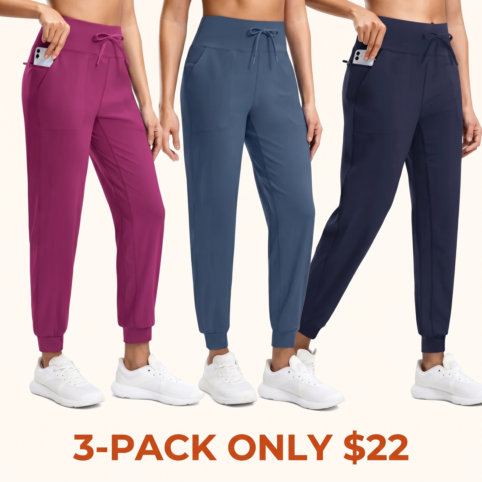 Women's High-Waisted Cuffed Joggers