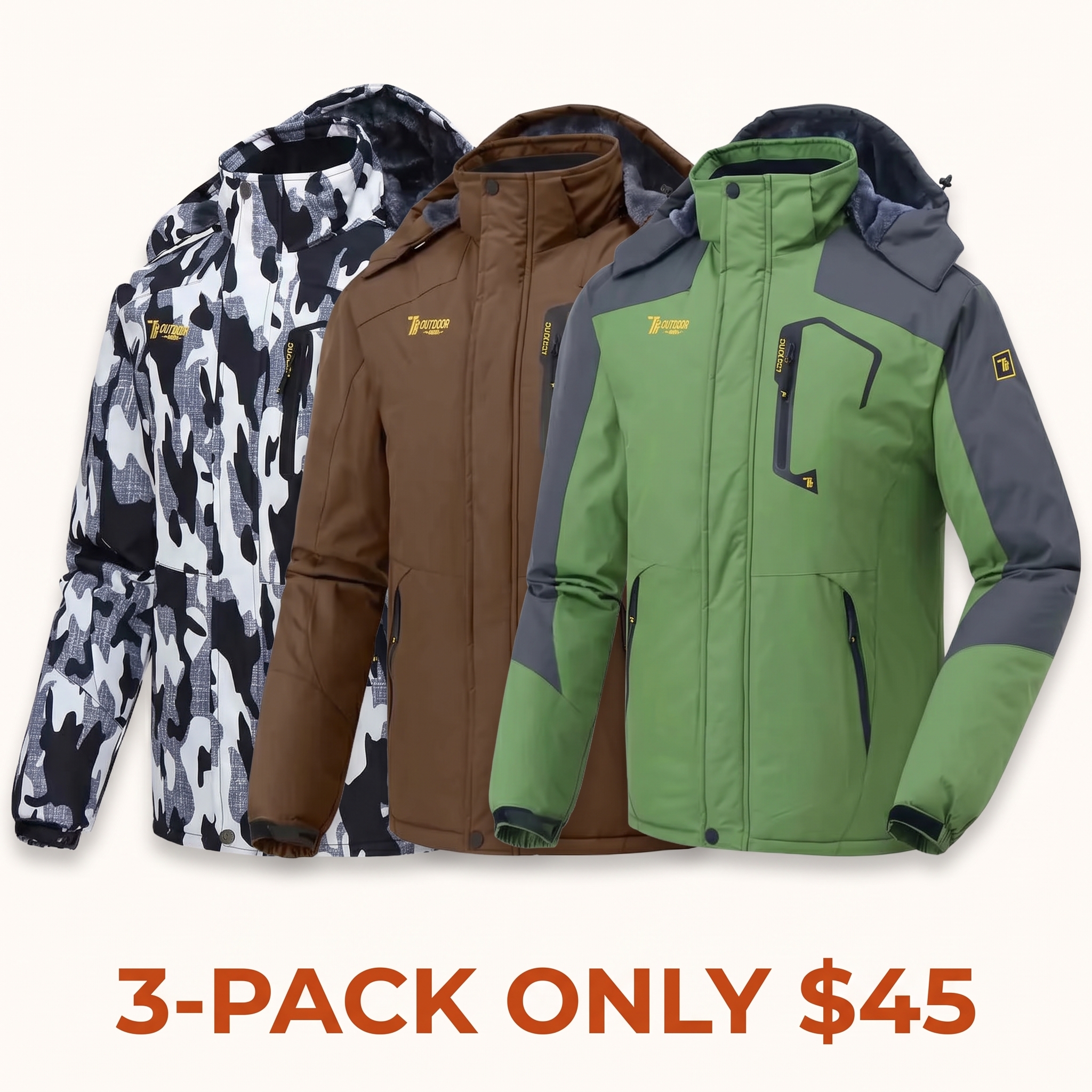 Men's Waterproof Insulated Ski Snow Jacket Big & Tall Sizes