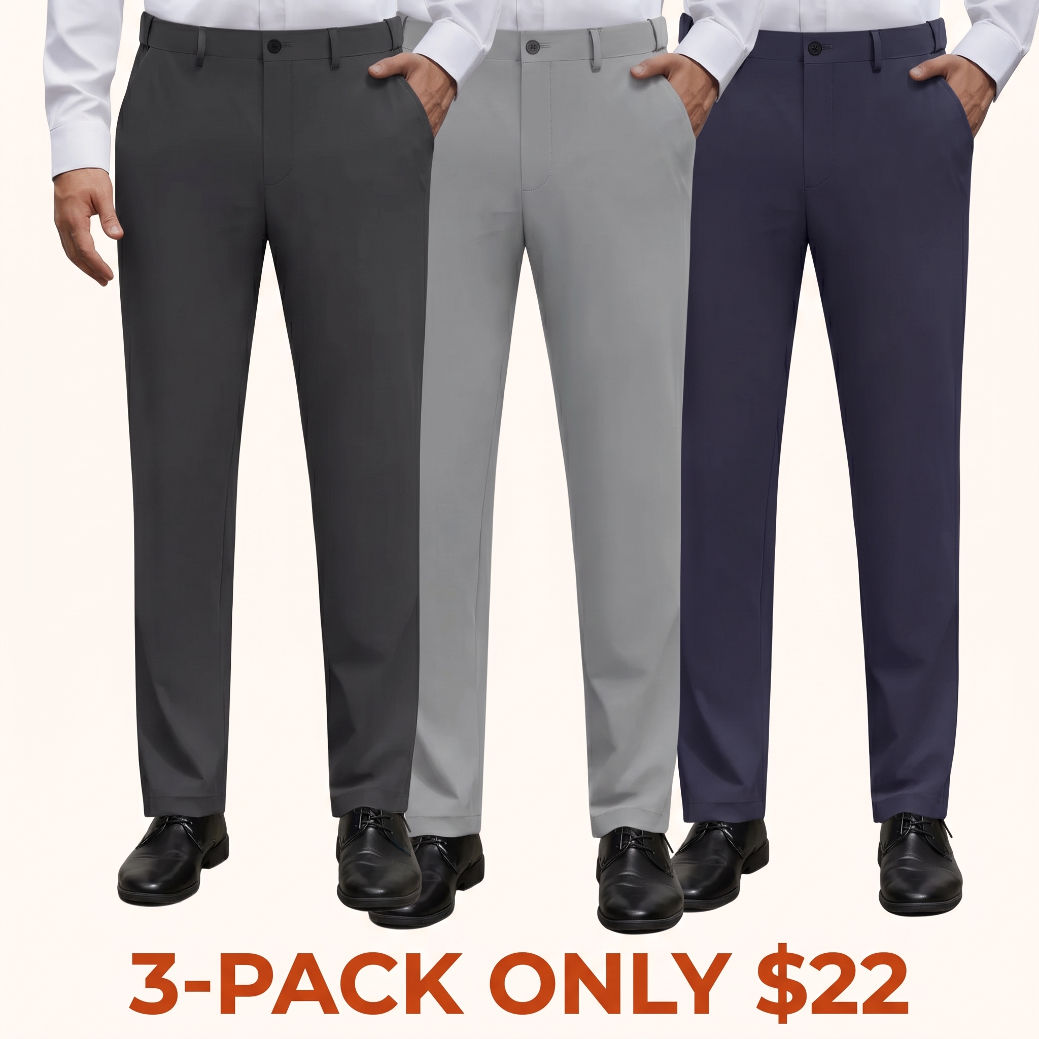 Men's Stretch Non-Iron Golf Trousers
