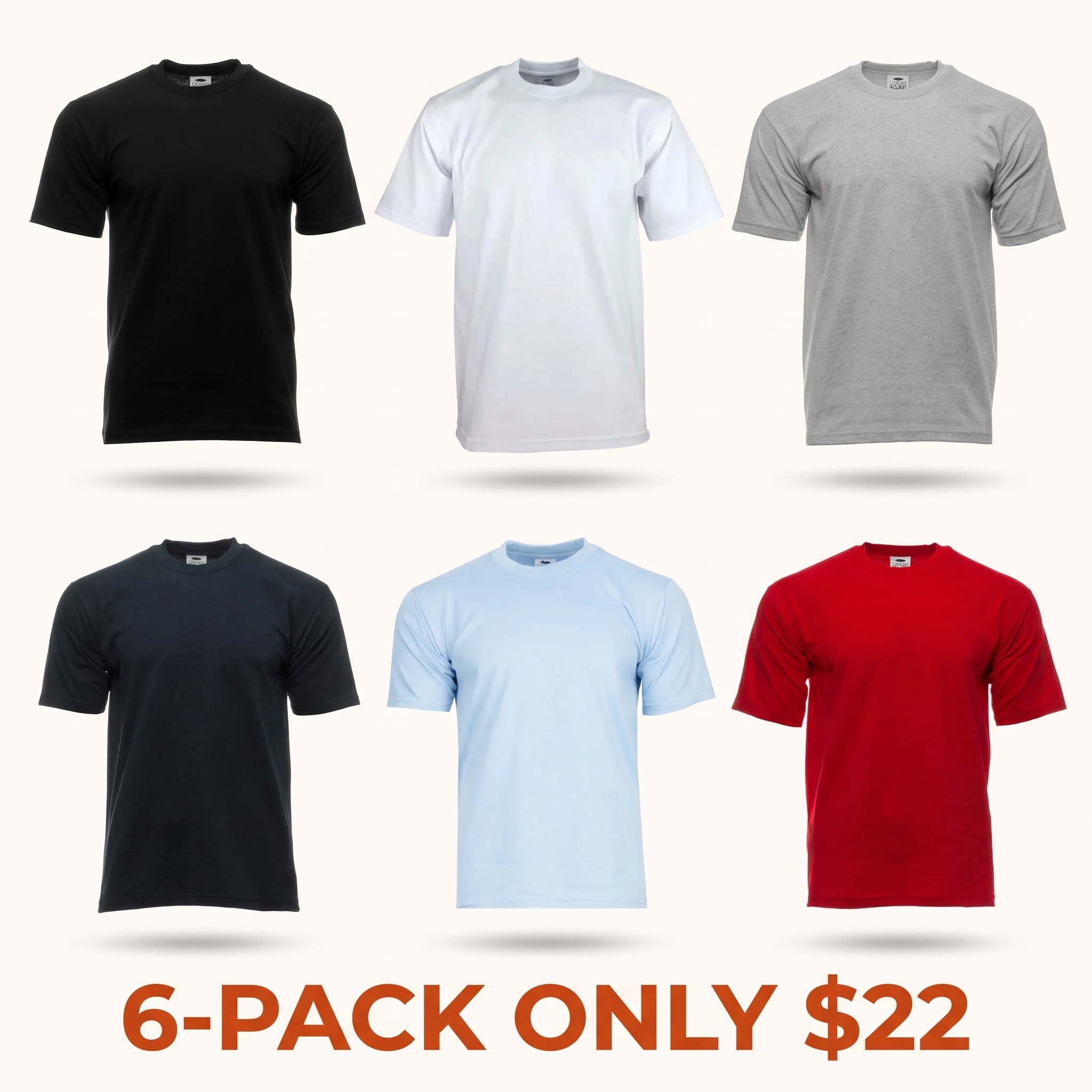 Pro Club Men's Heavyweight Cotton Crew Neck Short-Sleeve T-Shirt