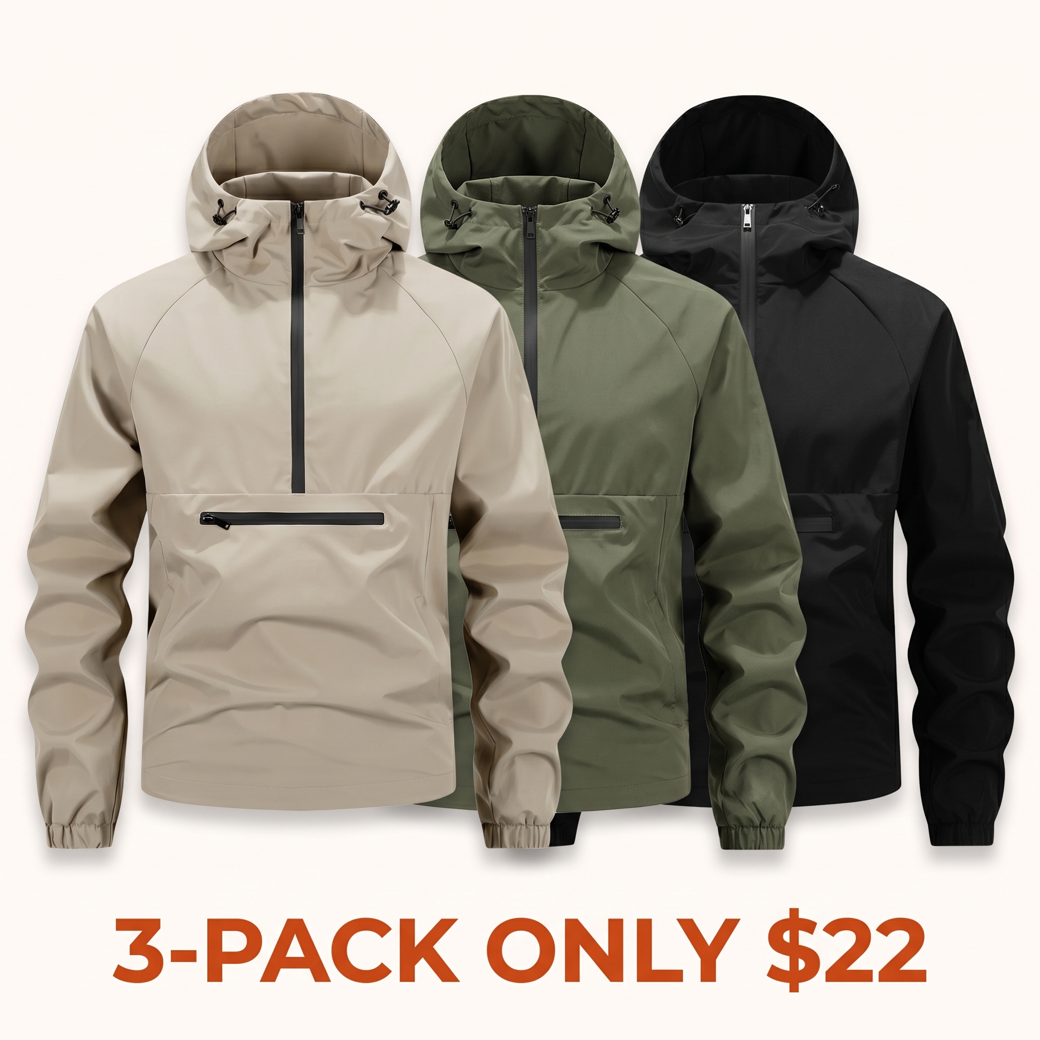 Men's Hoodie – With Zippered Pockets