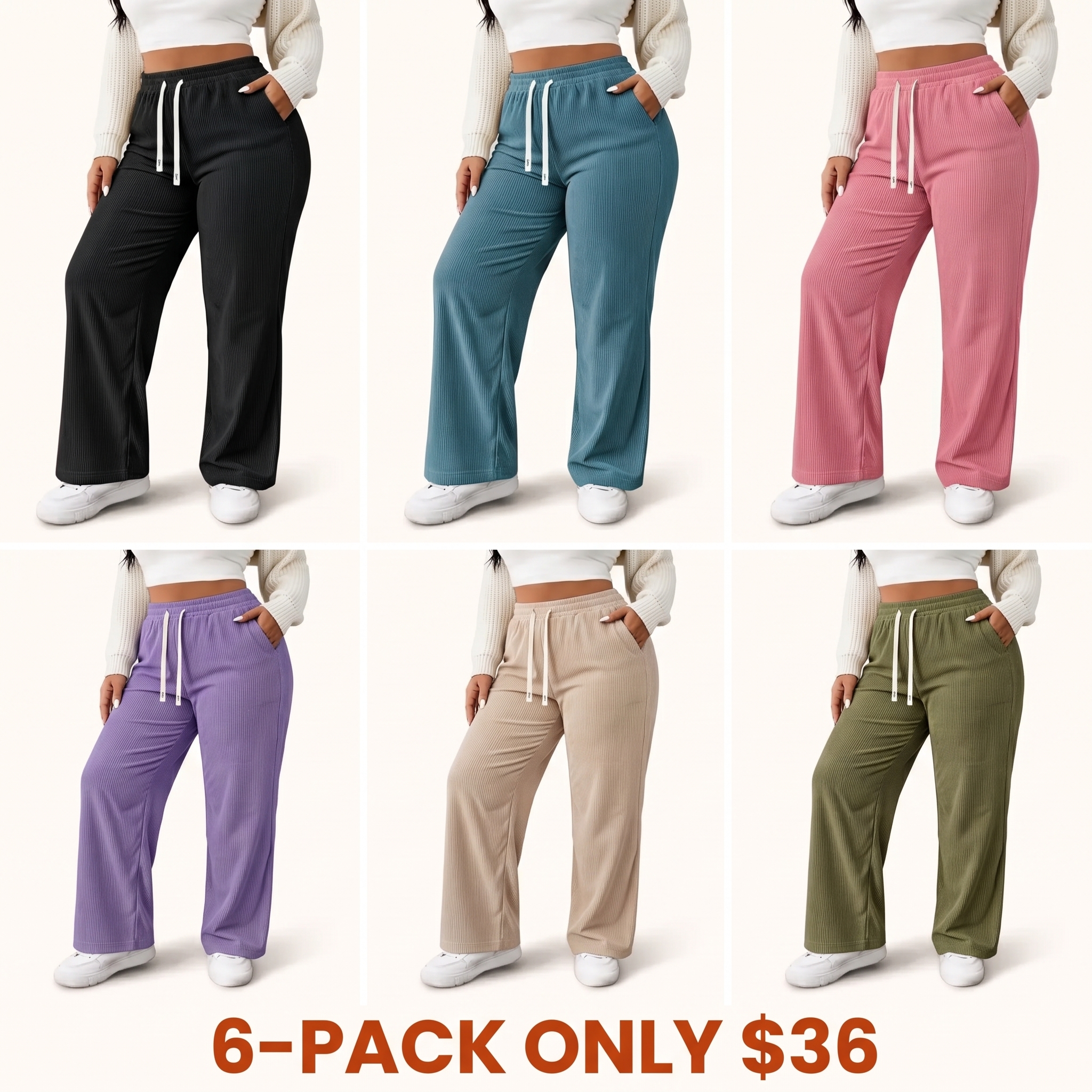 Women's Casual High-Waisted Corduroy Trousers