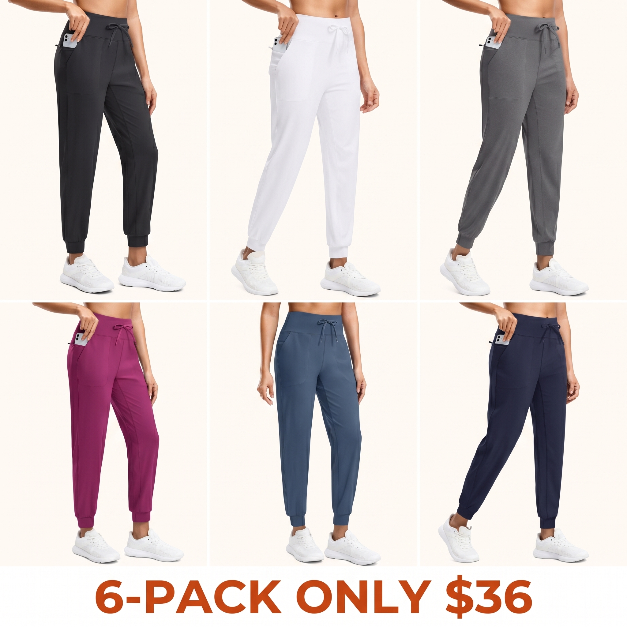 Women's High-Waisted Cuffed Joggers