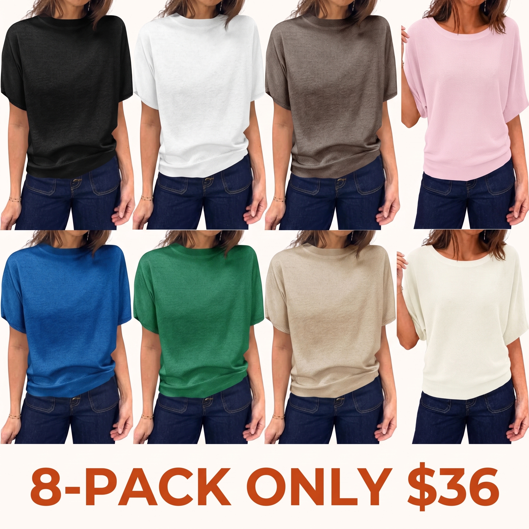 Women's short-sleeved sweater