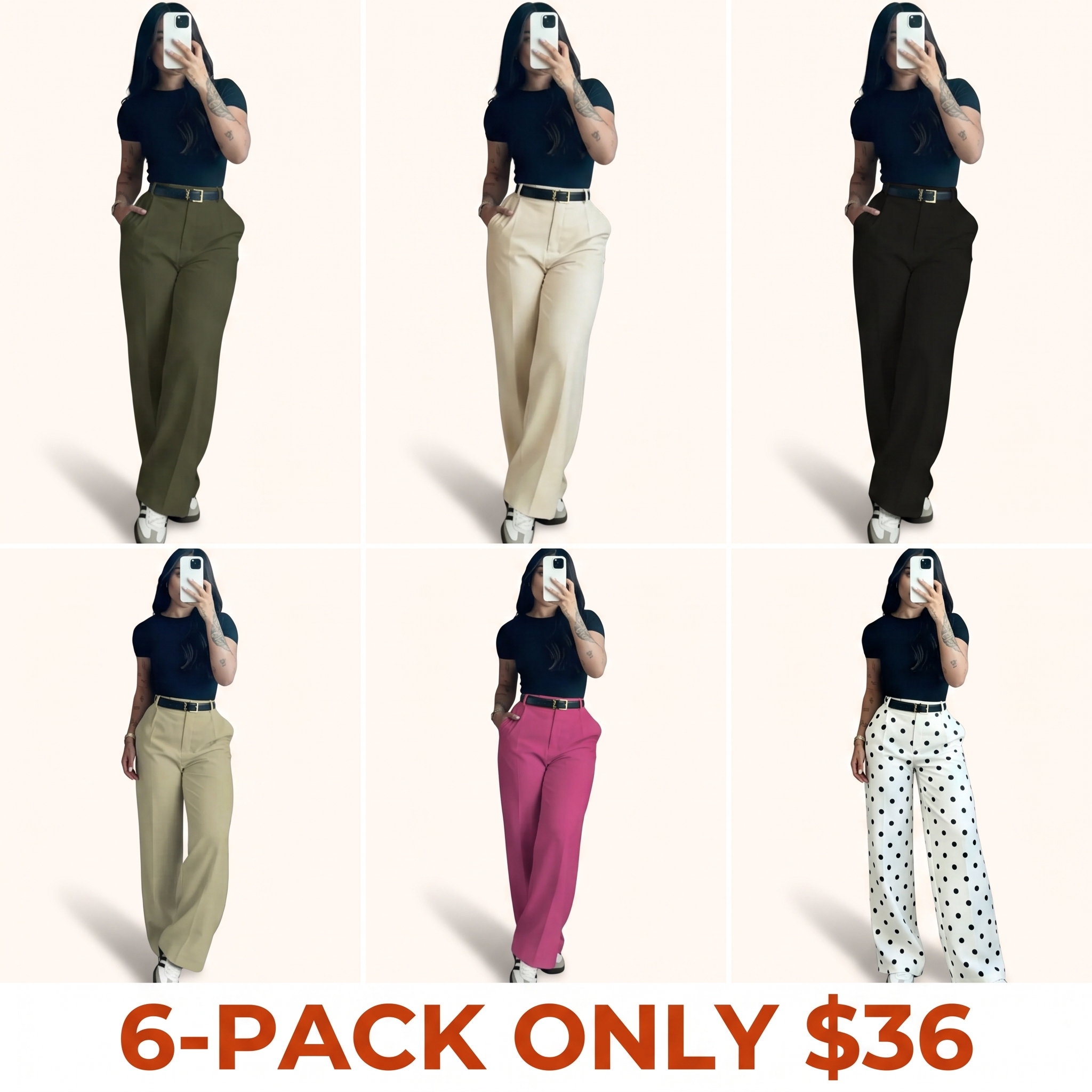 Women's high-waisted suit trousers
