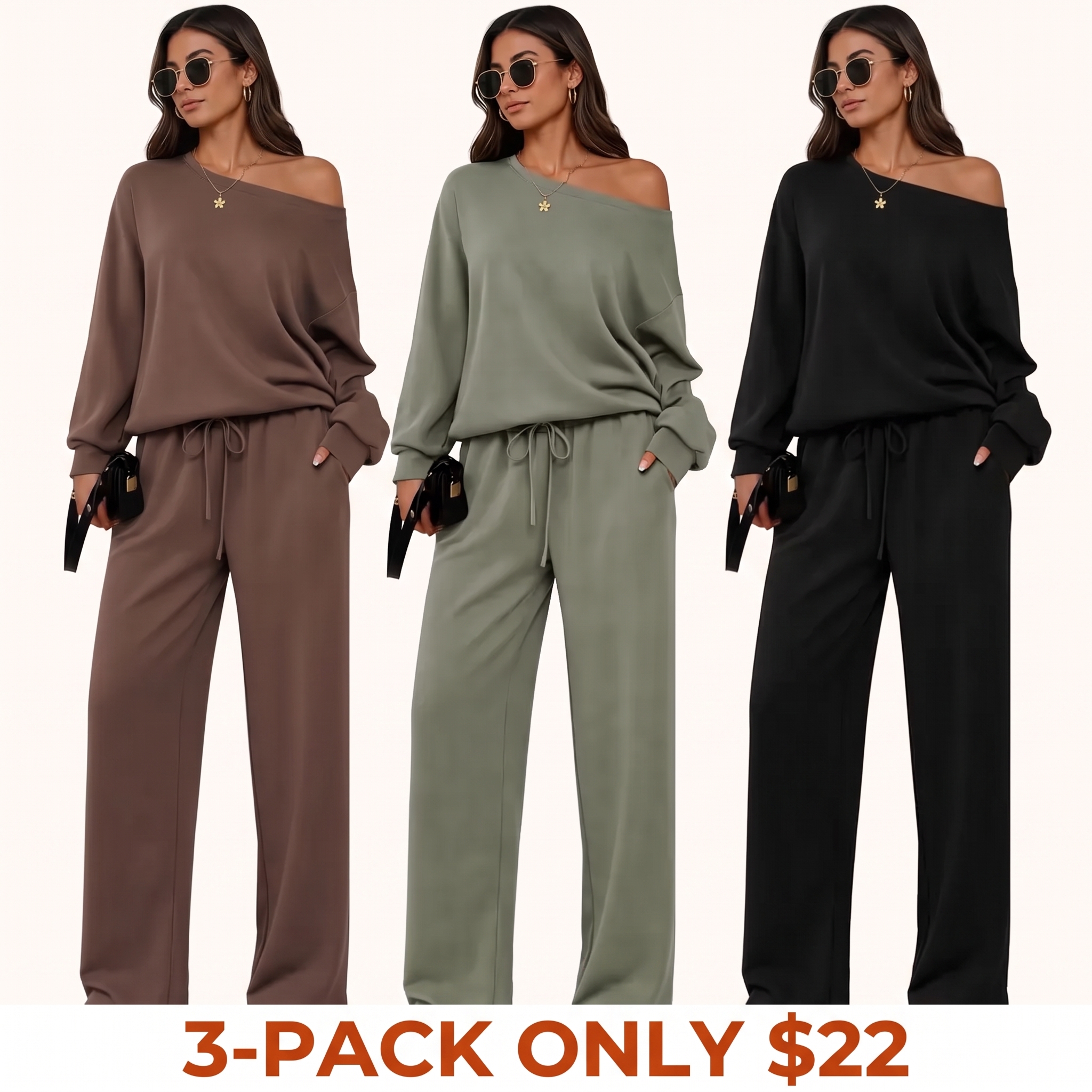 Women's Autumn Basic Loose-Fit Matching Set