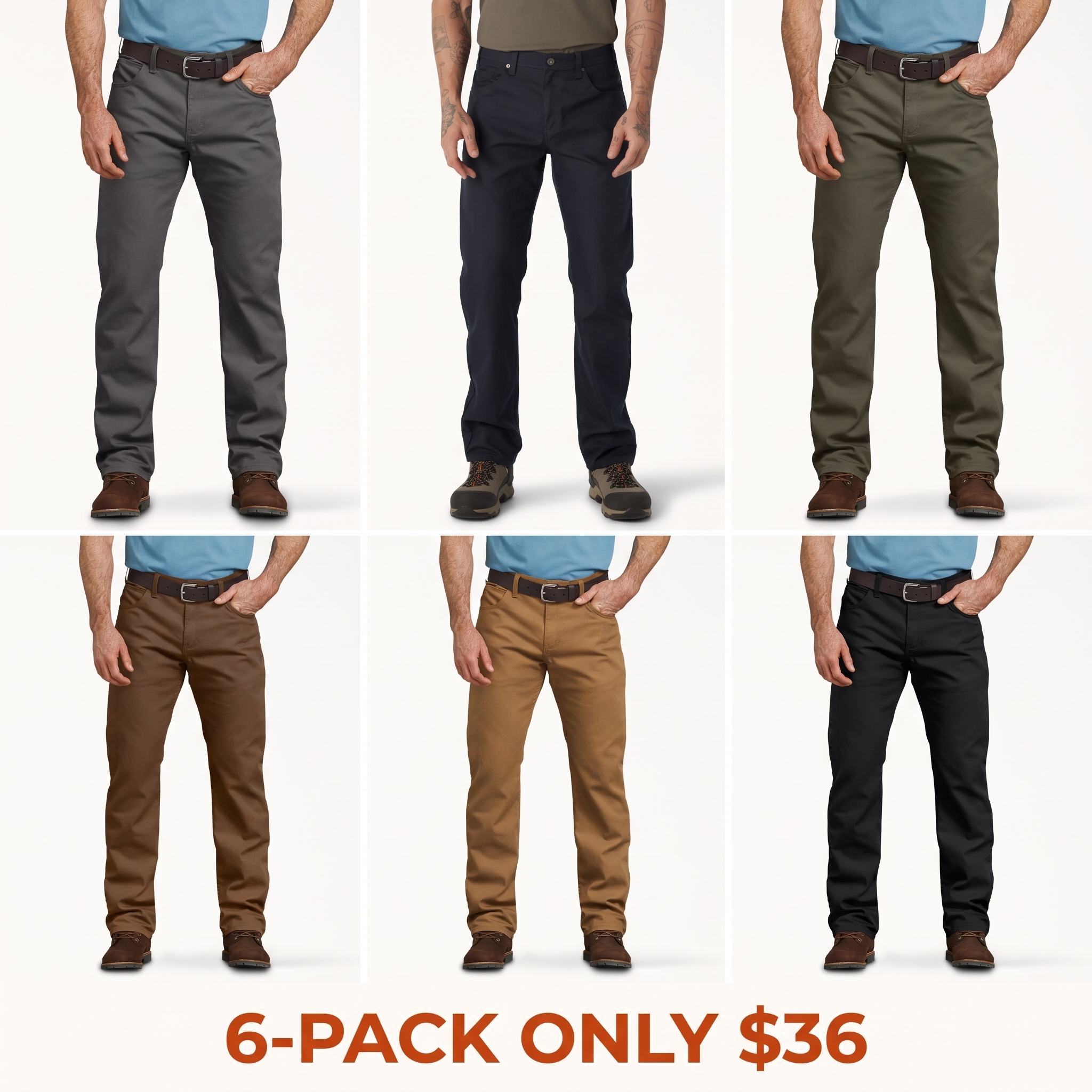 FLEX Canvas Work Pants (Regular Fit)