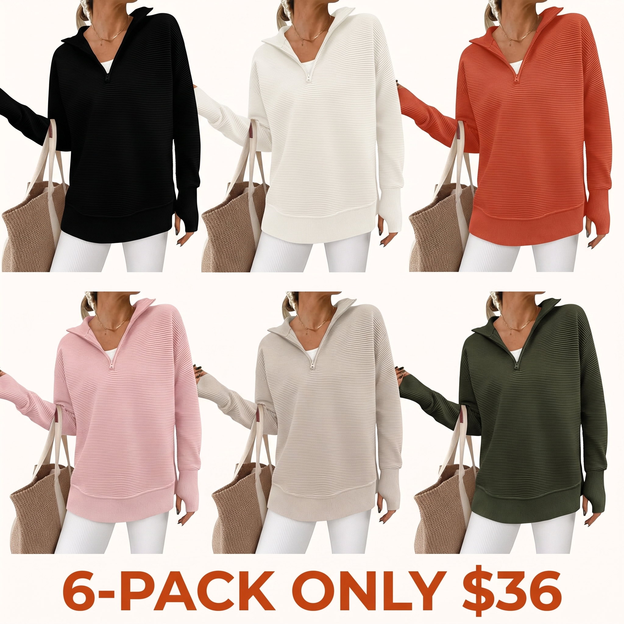 Women's Long-Sleeve Quarter-Zip Pullover