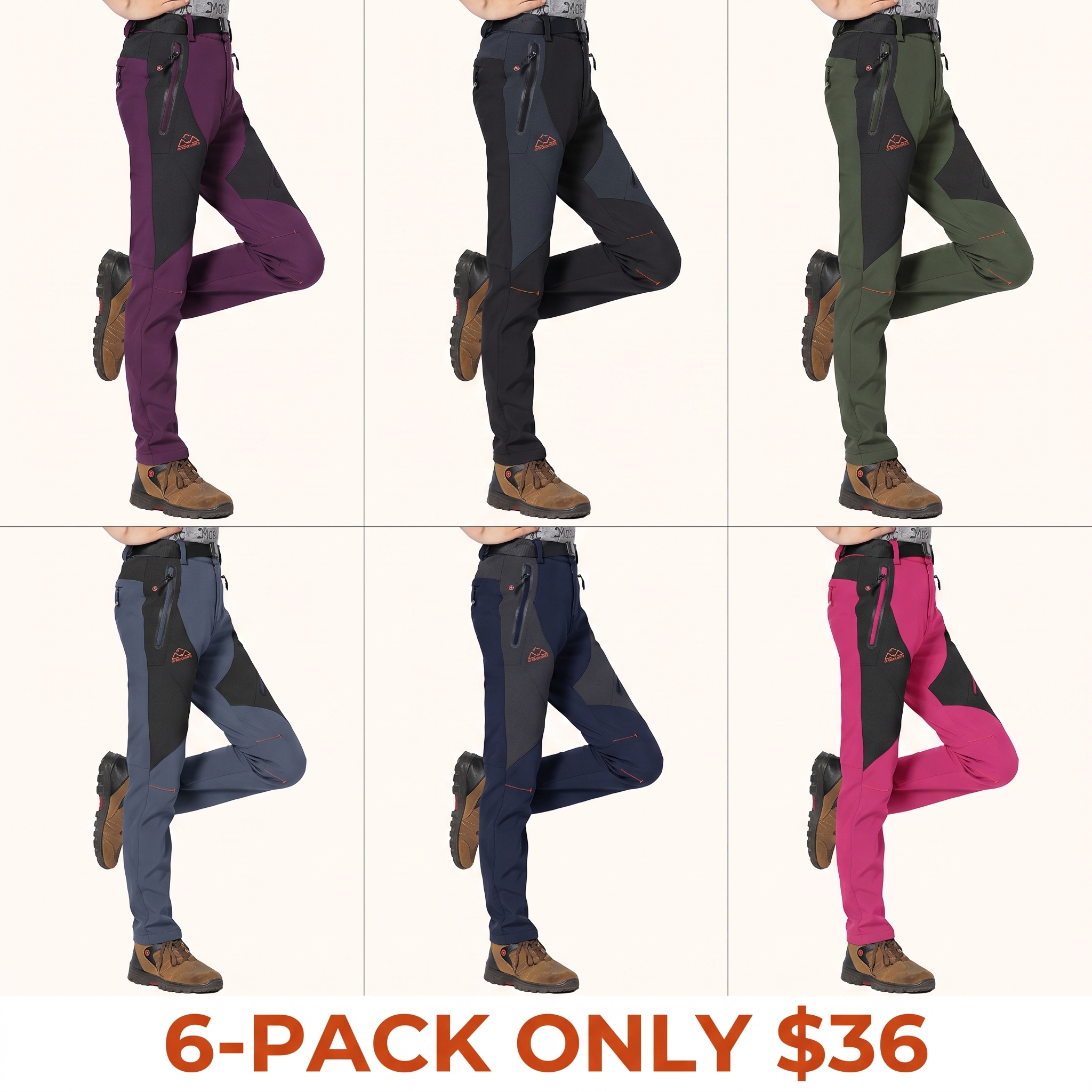 Women's Snow Pants—Waterproof, Warm, Fleece-Lined Ski Pants