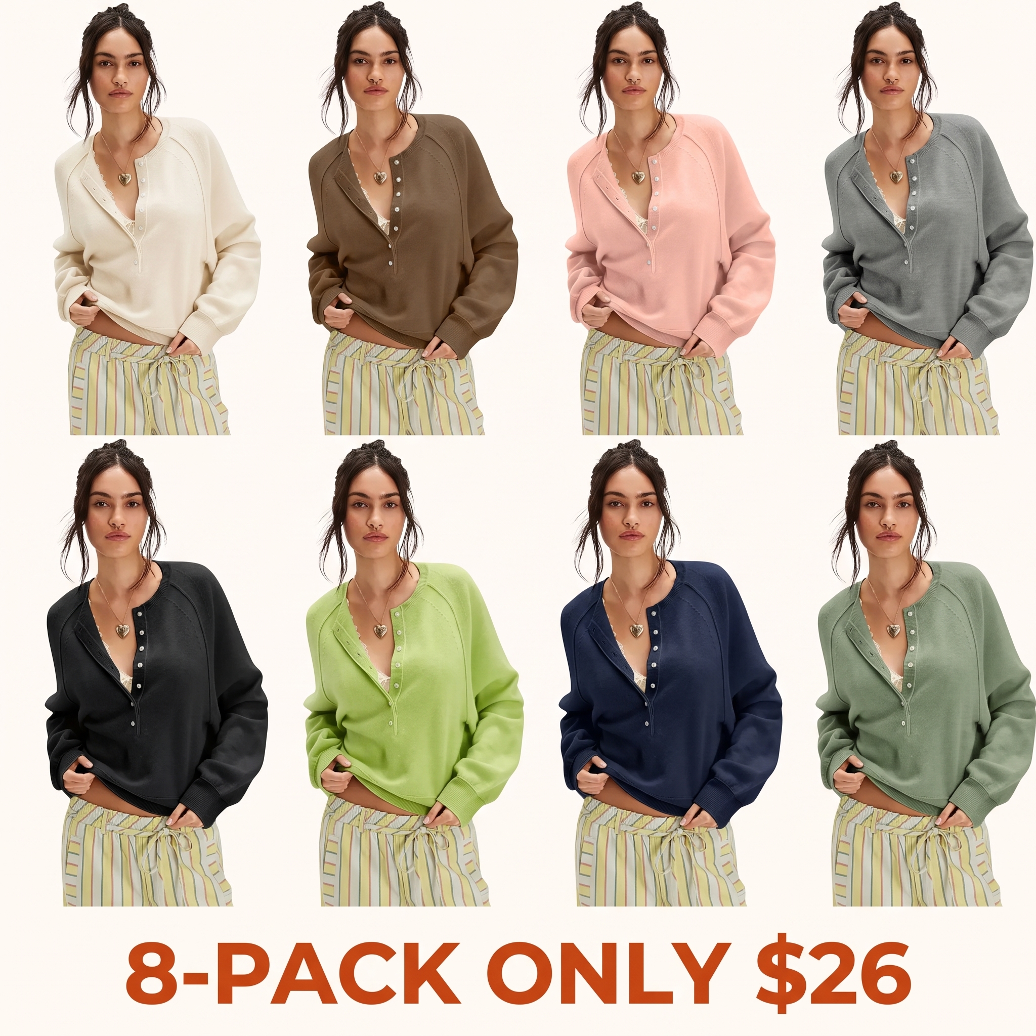 Women's long-sleeve knit pullover