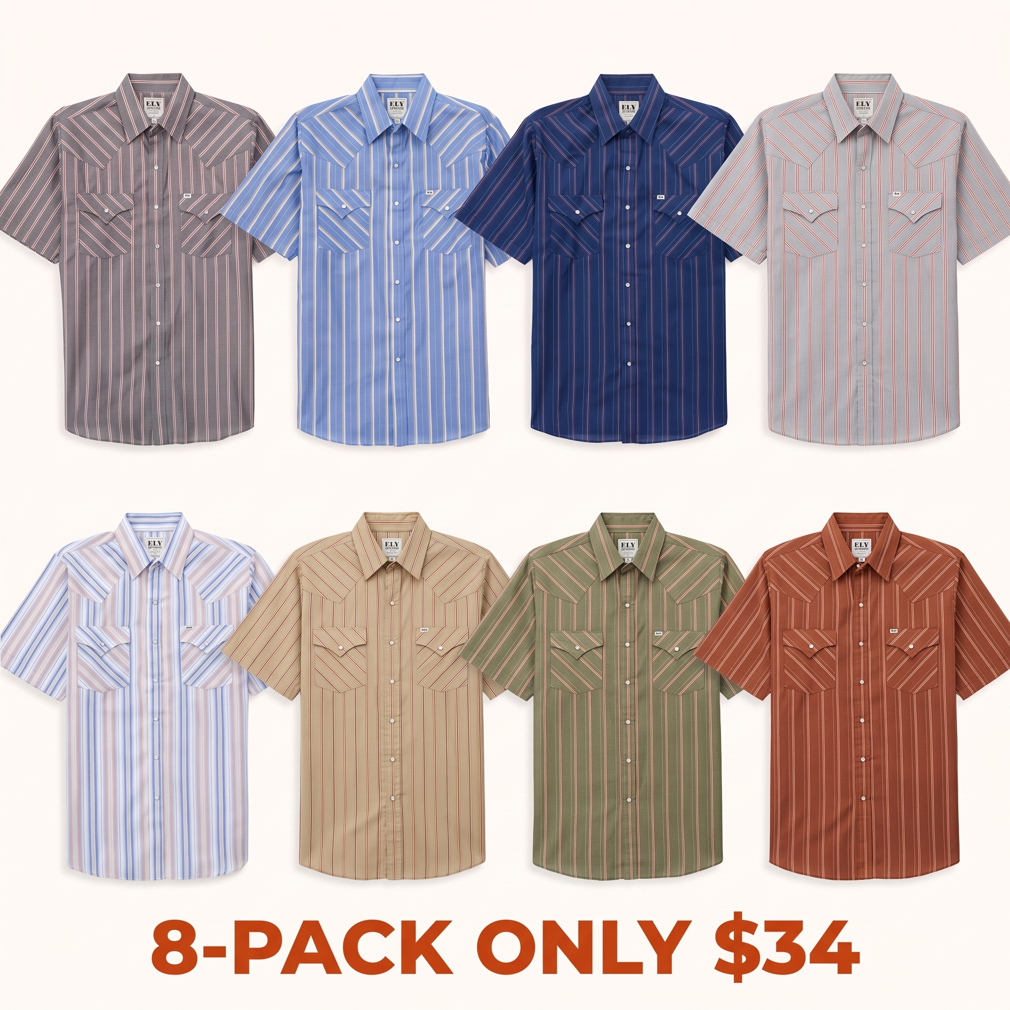 Men's Ely Cattleman Short Sleeve Western Snap Shirt