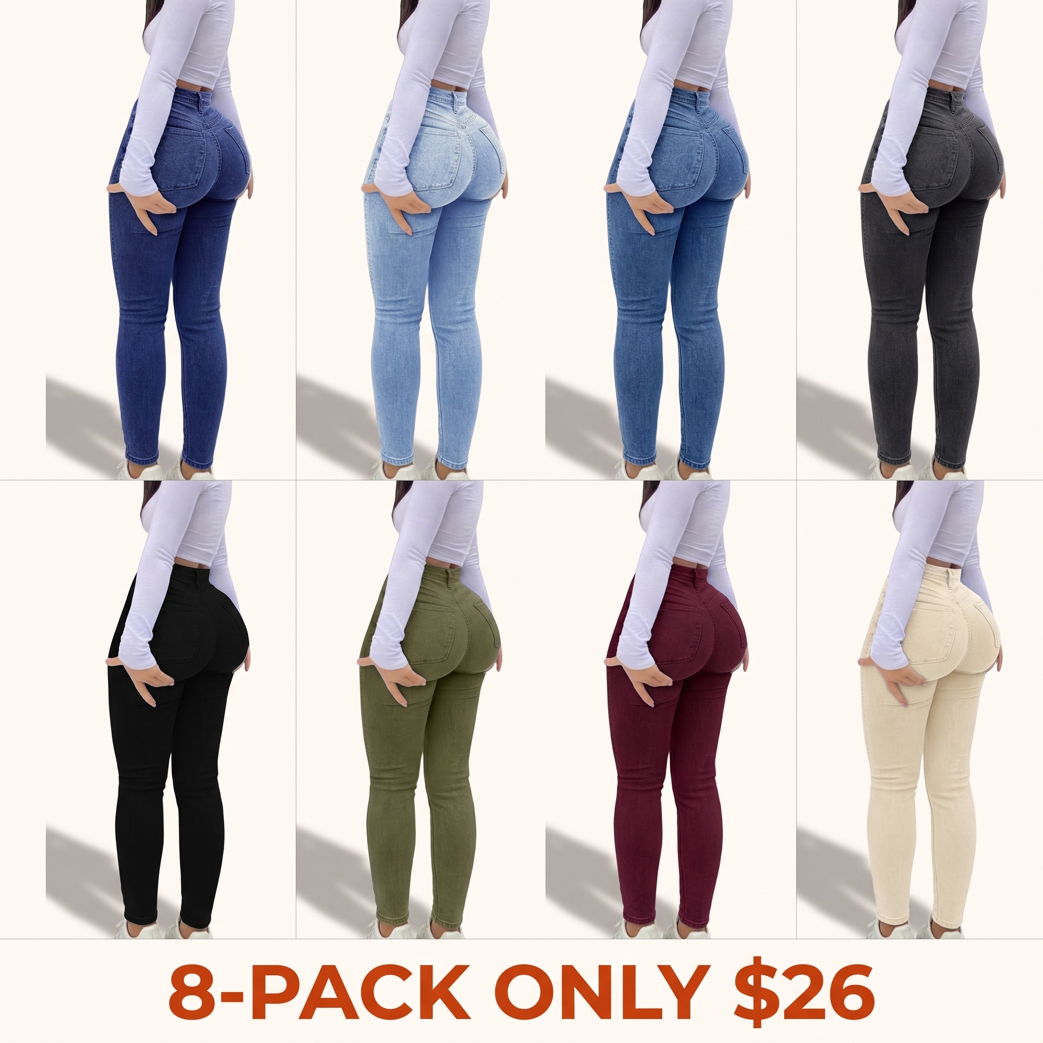 New Elegant & Casual Slim-Fit High-Waisted Trousers