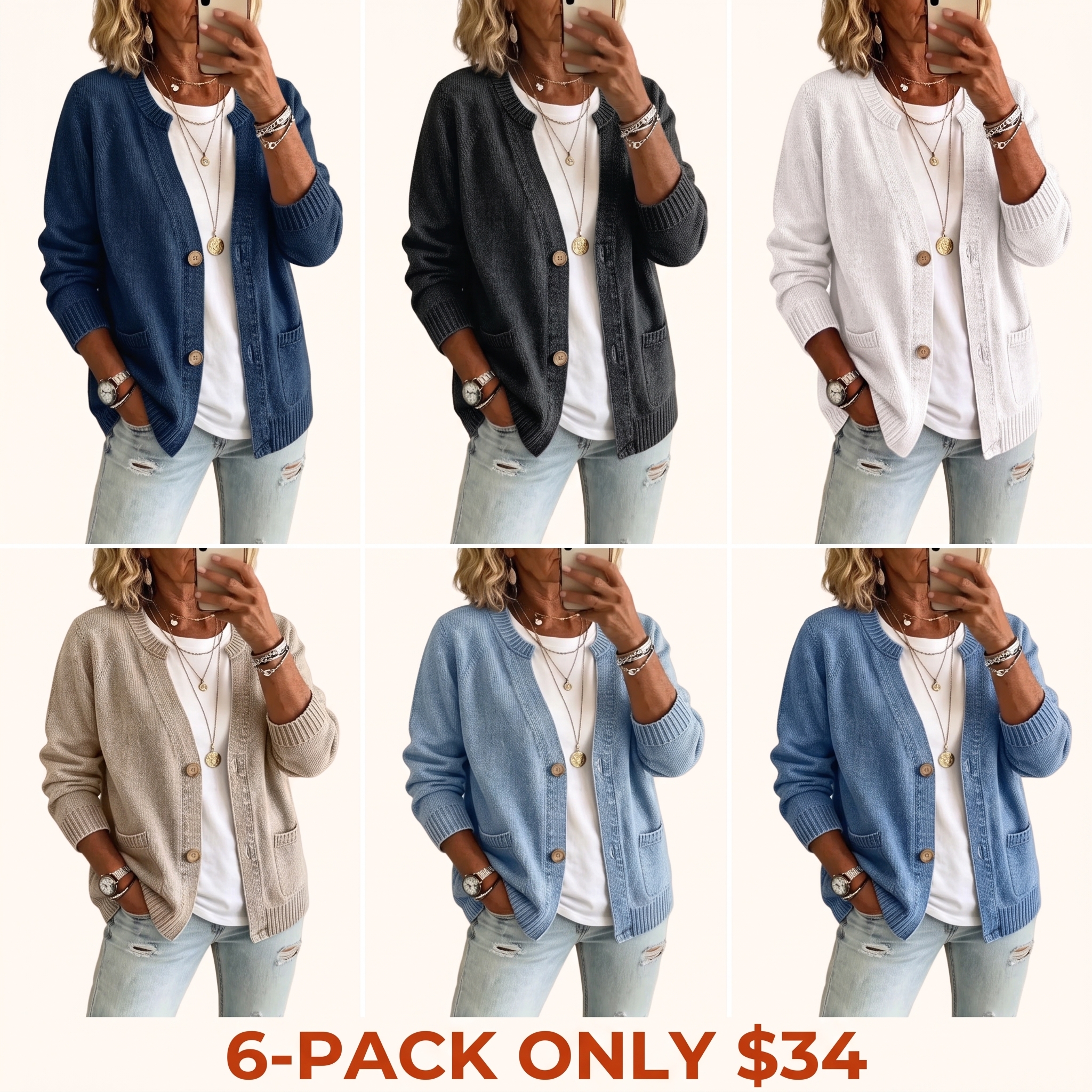 New Arrival 🔥Women's V-Neck Button Knit Cardigan