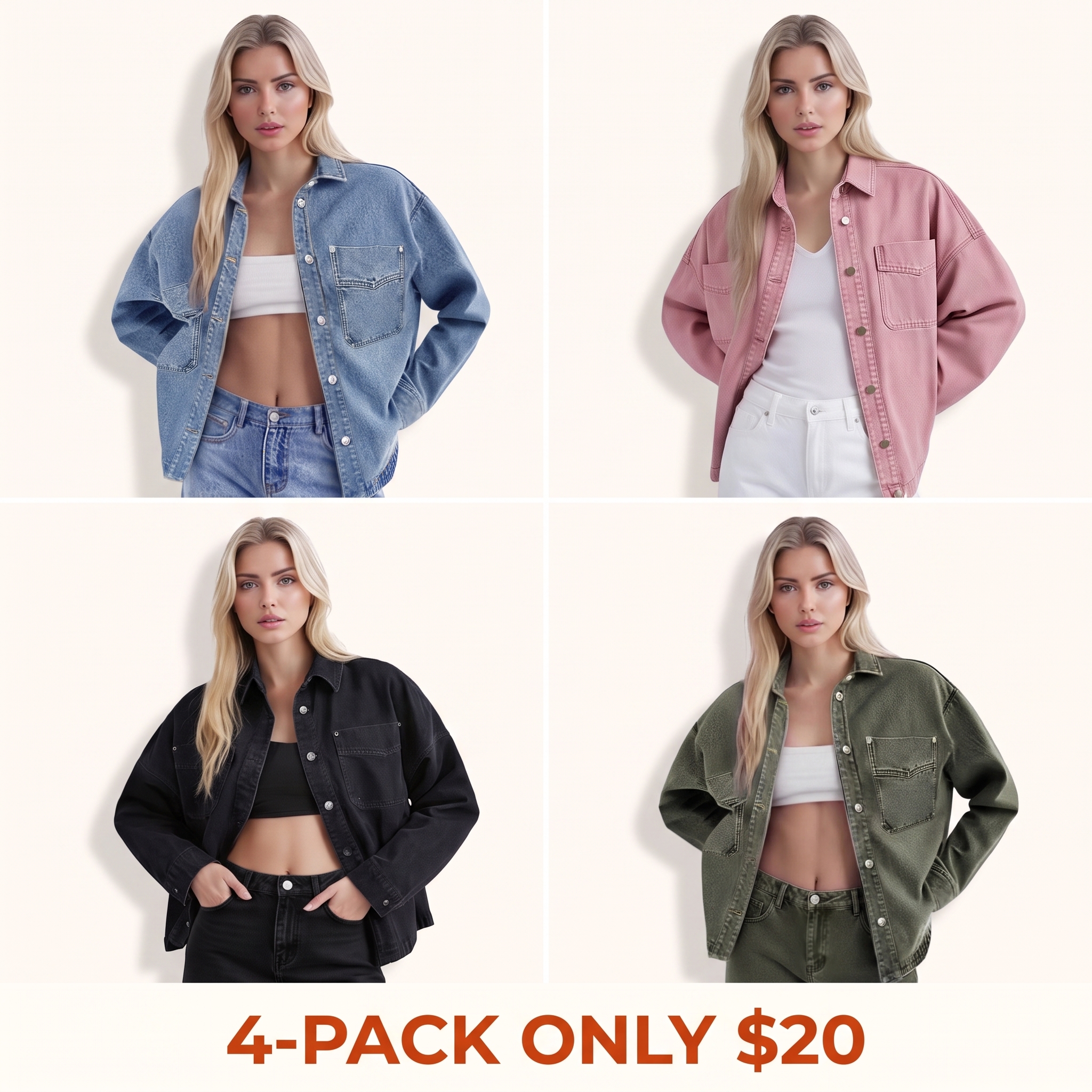 Women's Long-Sleeve Denim Jacket
