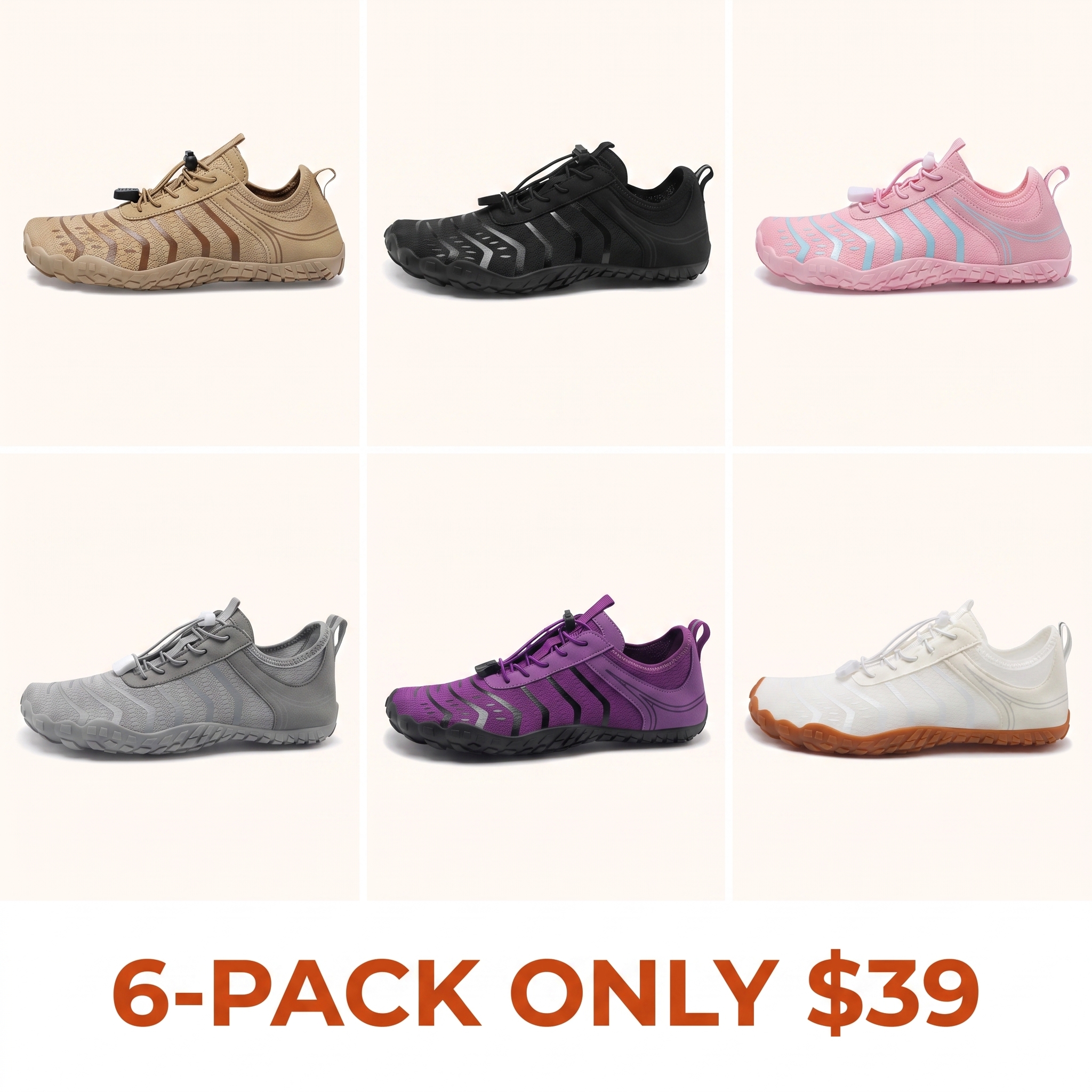 Unisex barefoot shoes—wide toe box design