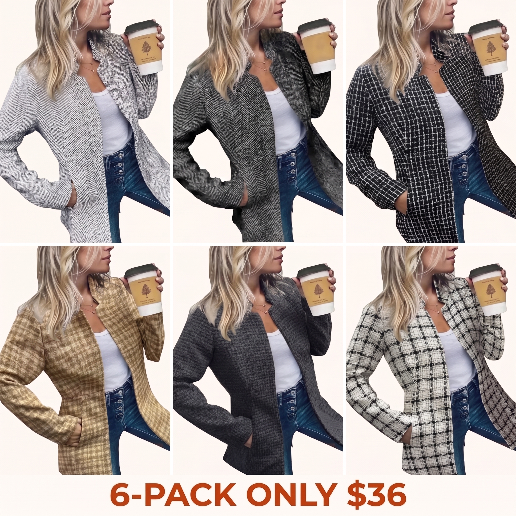 Women's Basic Solid-Color Slim-Fit Long-Sleeve Cardigan