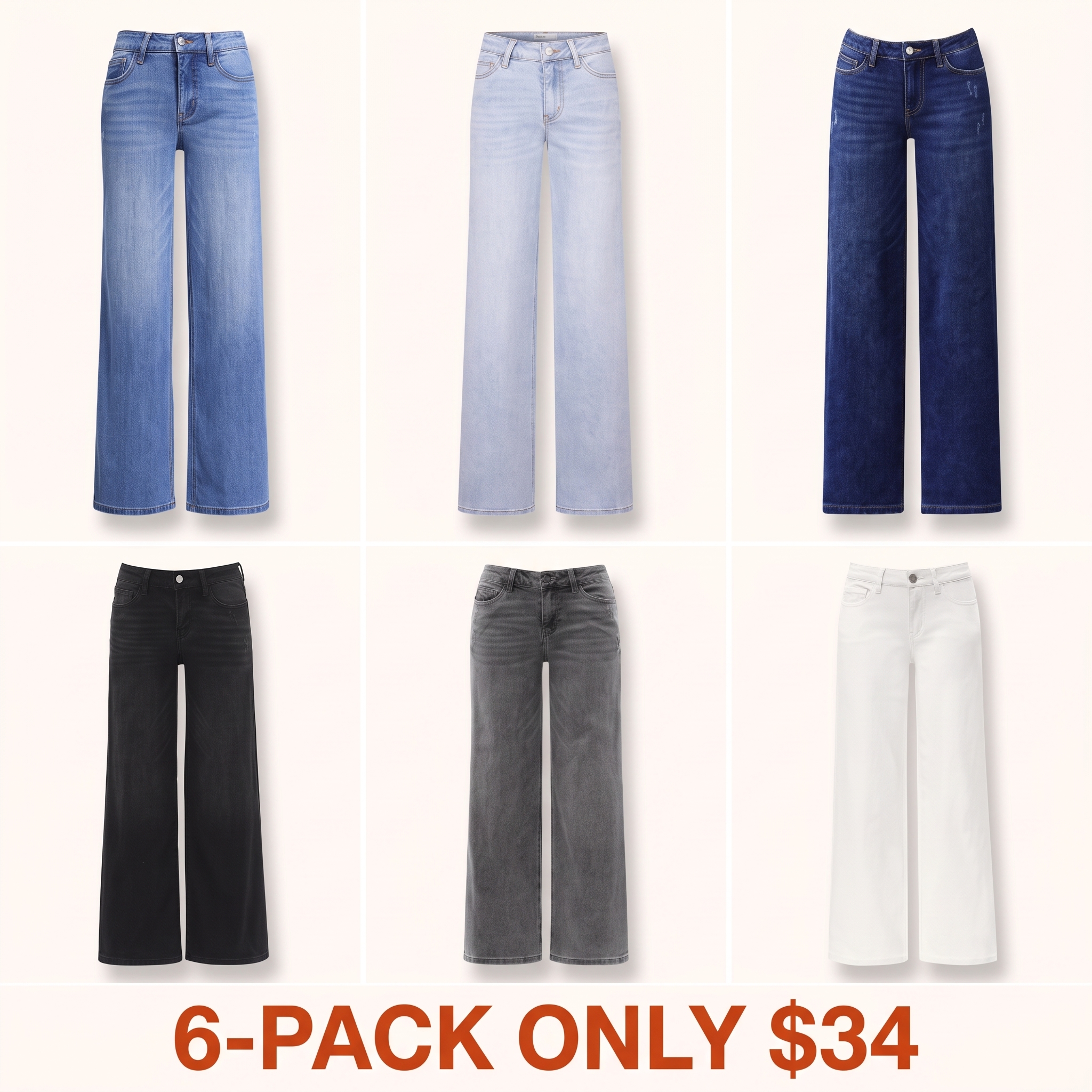 Low-to-mid rise, loose-fit BBL-style jeans