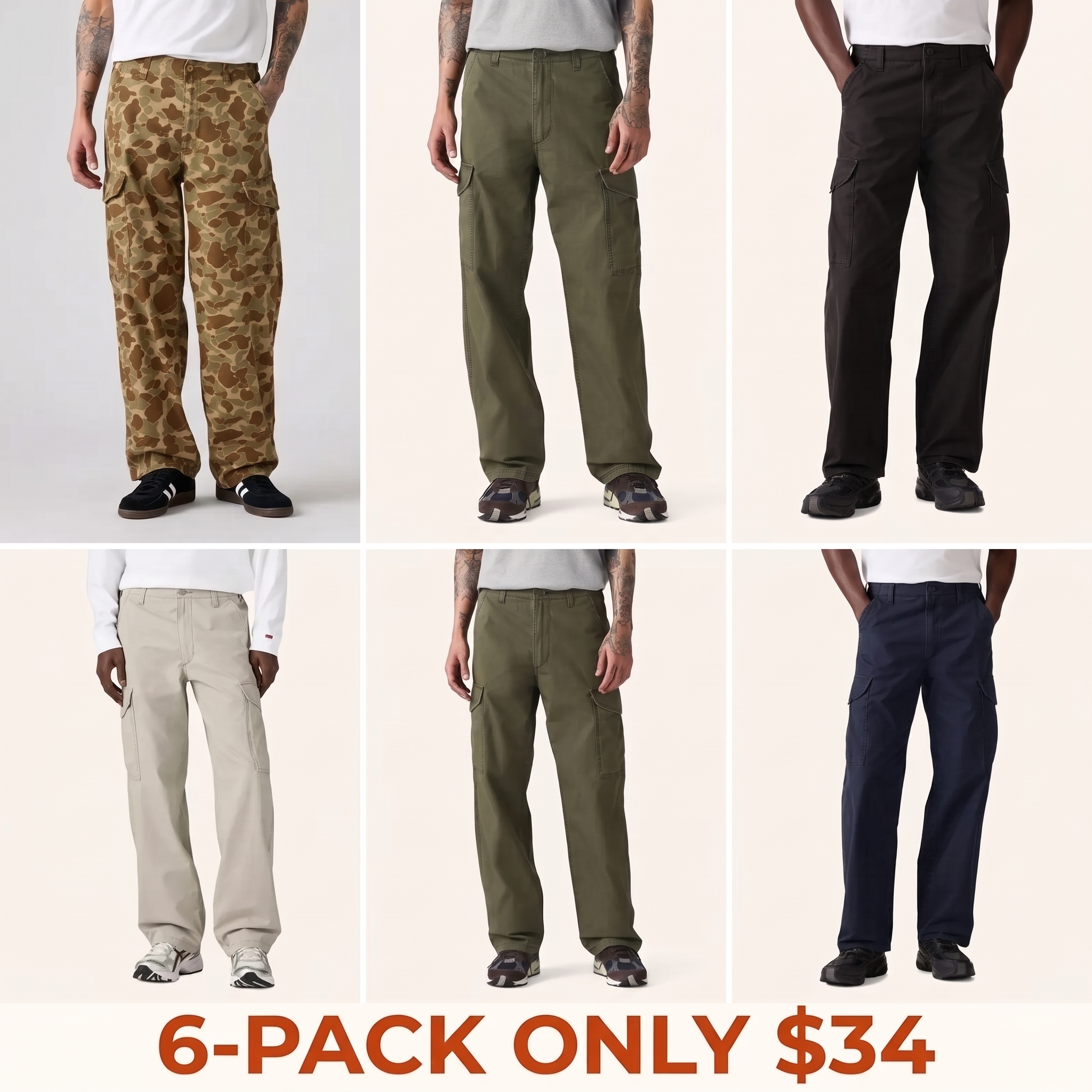 Men's Loose-Fit Cargo Pants