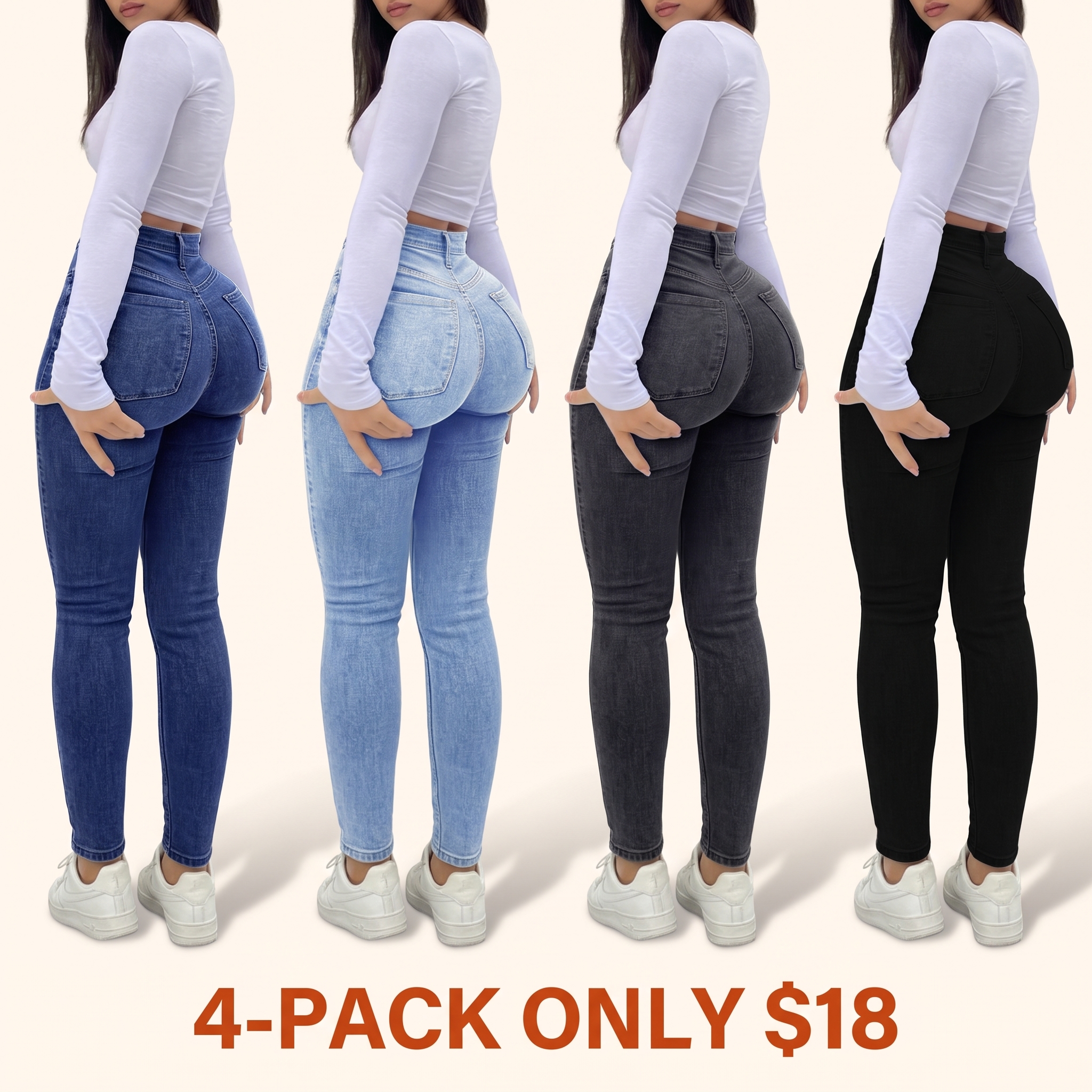 New Elegant & Casual Slim-Fit High-Waisted Trousers