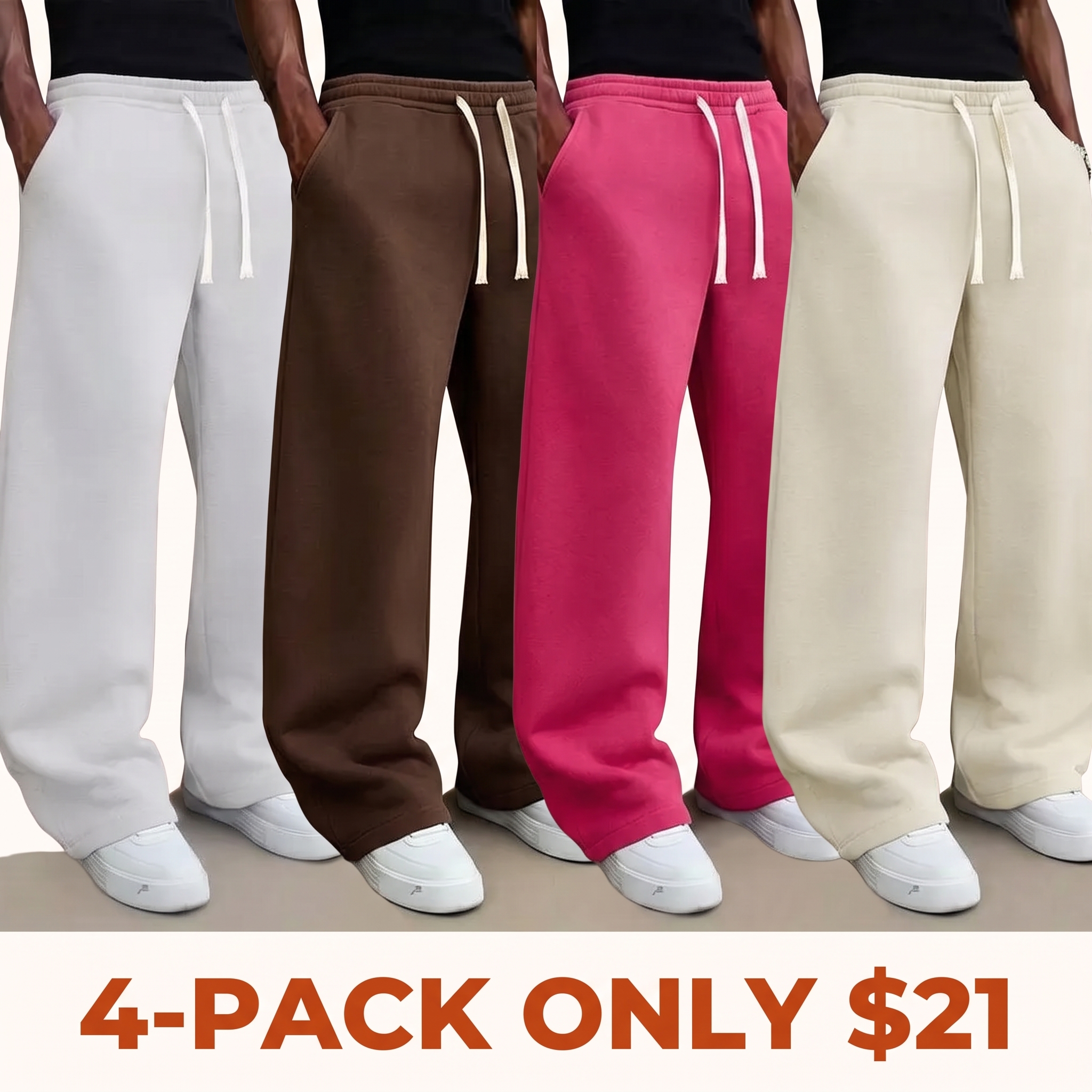 Men's autumn/winter knit trousers—comfortable and warm.
