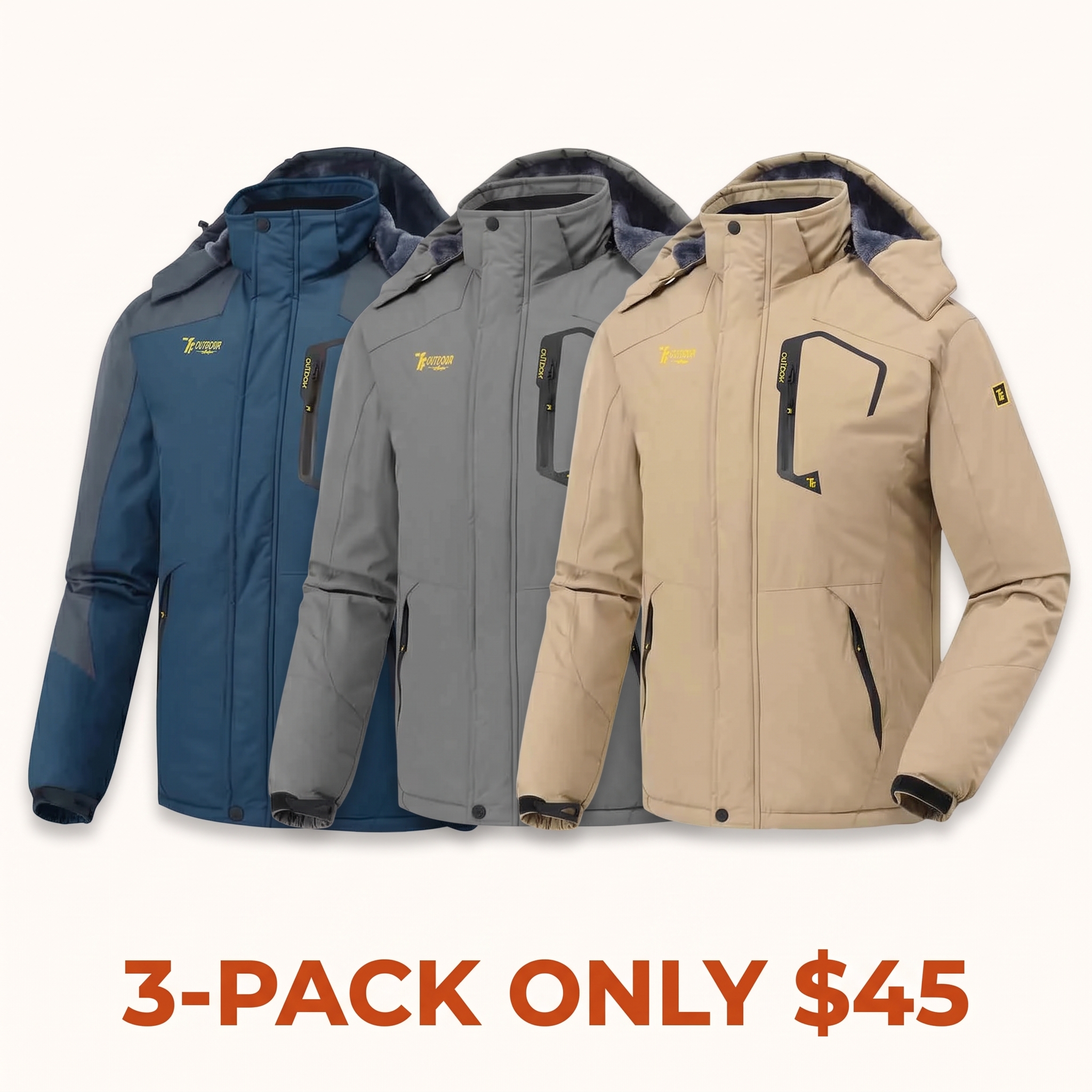 Men's Waterproof Insulated Ski Snow Jacket Big & Tall Sizes