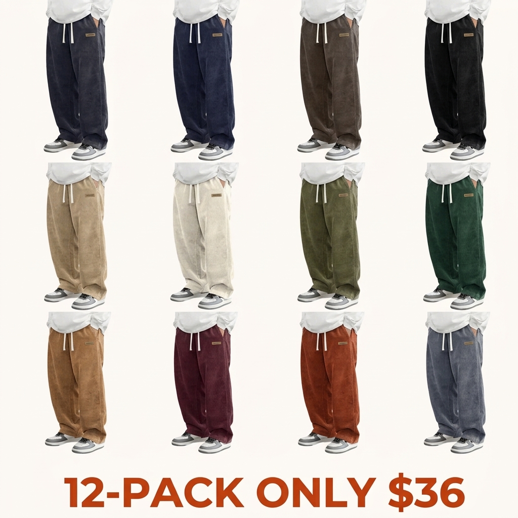 Men's corduroy casual trousers for spring and autumn