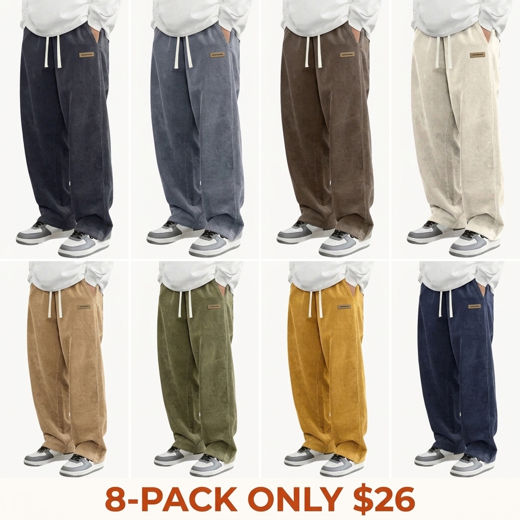 Men's corduroy casual trousers for spring and autumn