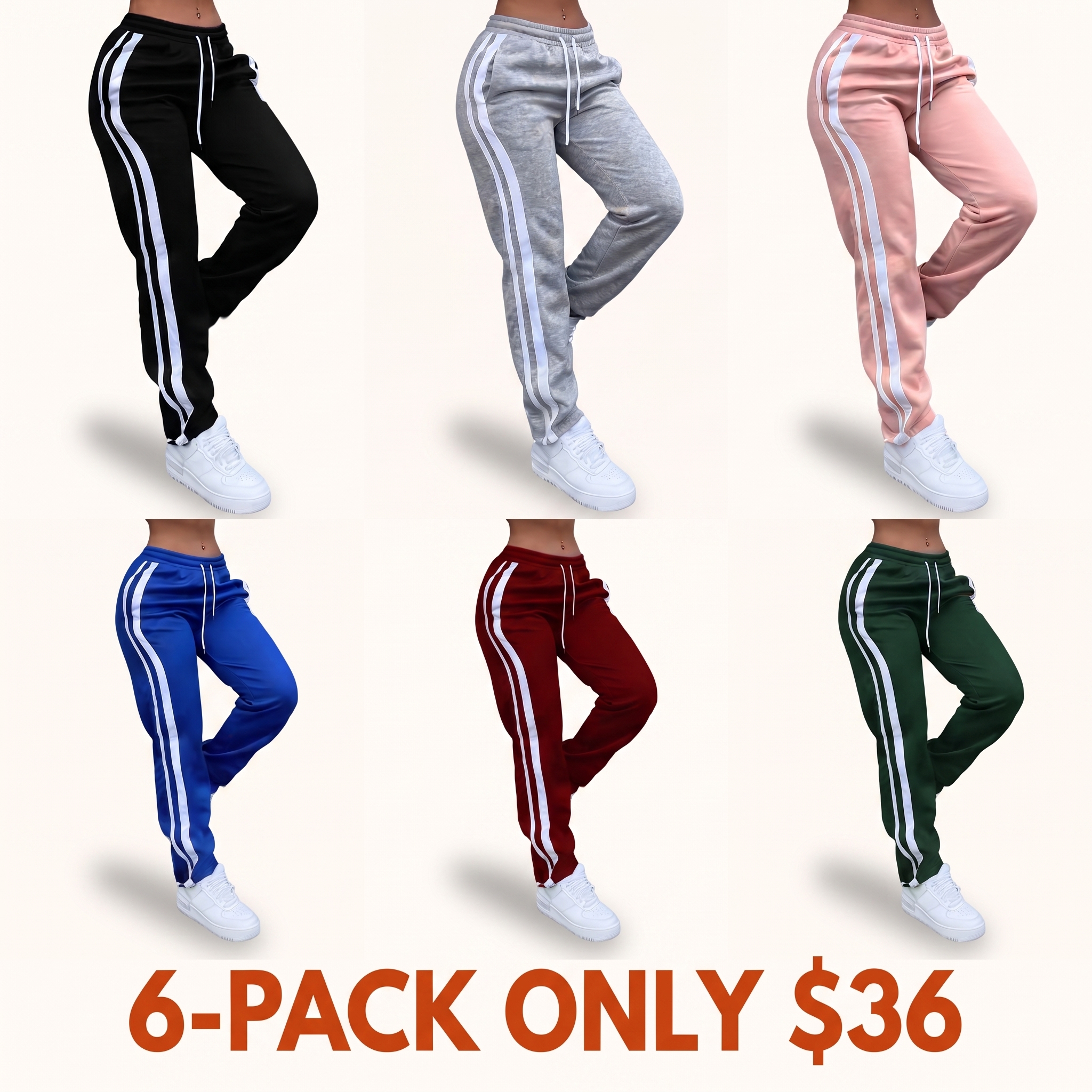 Women's striped casual athletic pants