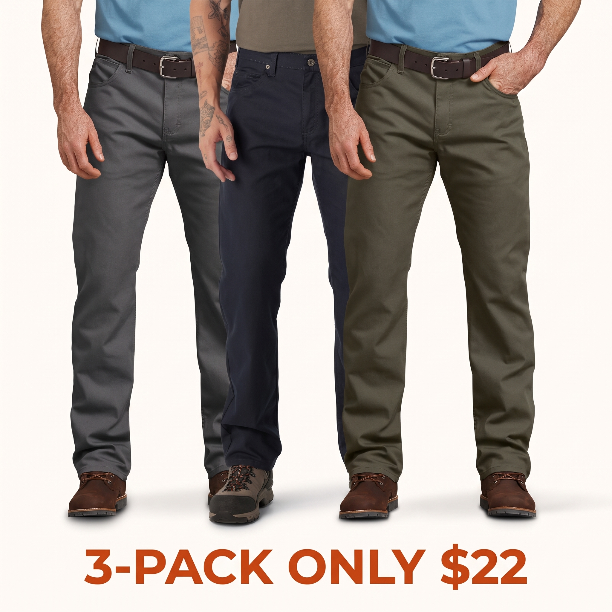 FLEX Canvas Work Pants (Regular Fit)