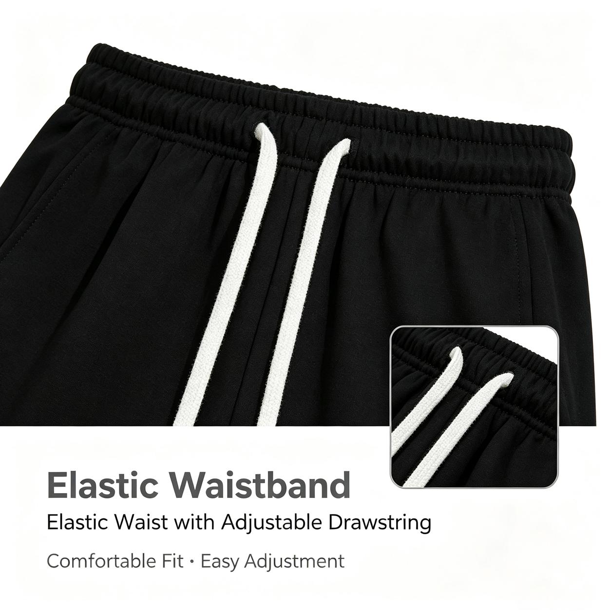 Men's All-Season Athletic Pants, Loose-Fit Wide-Leg Street Style with Deep Pockets, Soft Breathable Athleisure Wear, Cotton Blend, Machine Wash, Streetwear Clothing, Sports Clothing