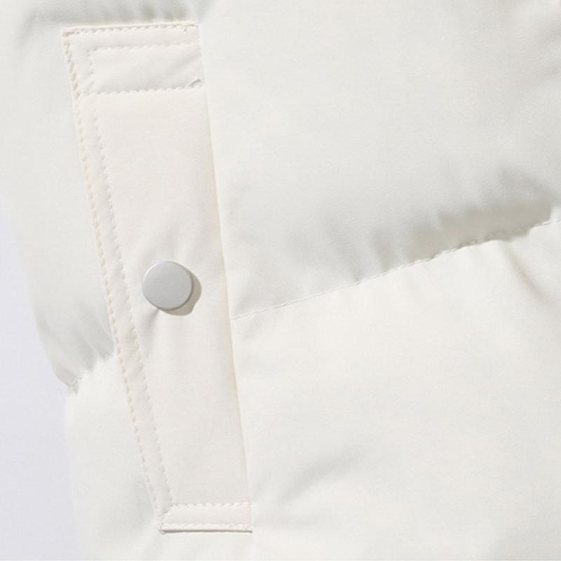 Autumn And Winter Couple Hooded Warm Vest, Fashionable Fake Two-Piece Design, Warm Polyester Fiber, Machine Washable, Winter Warmth, Outdoor Casual, Thickened, Couples, Jacket