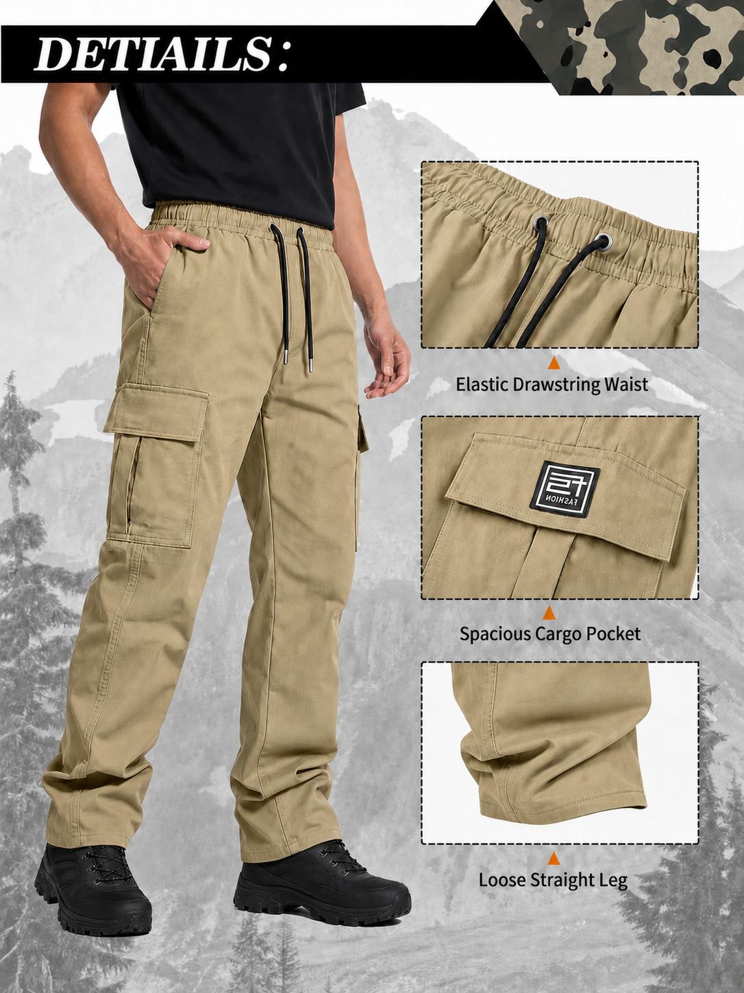 3-pack men’s cargo pants, solid-color work trousers, durable outdoor training pants, available in multiple colors—ideal for outdoor activities, work, hiking, and camping 3-pack men’s cargo pants, solid-color work trousers, durable outdoor training pants, available in multiple colors—ideal for outdoor activities, work, hiking, and camping