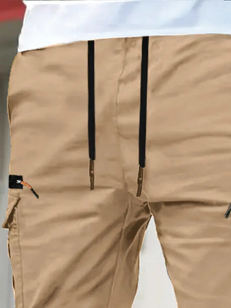 Men&rsquo;s outdoor cargo pants, 3-pack &mdash; American casual straight-leg tapered harem long pants, tactical work pants for all-season commuting &mdash; a great holiday gift choice, featuring zippered large pockets; an essential for everyday outdoor enthusiasts, Menswea