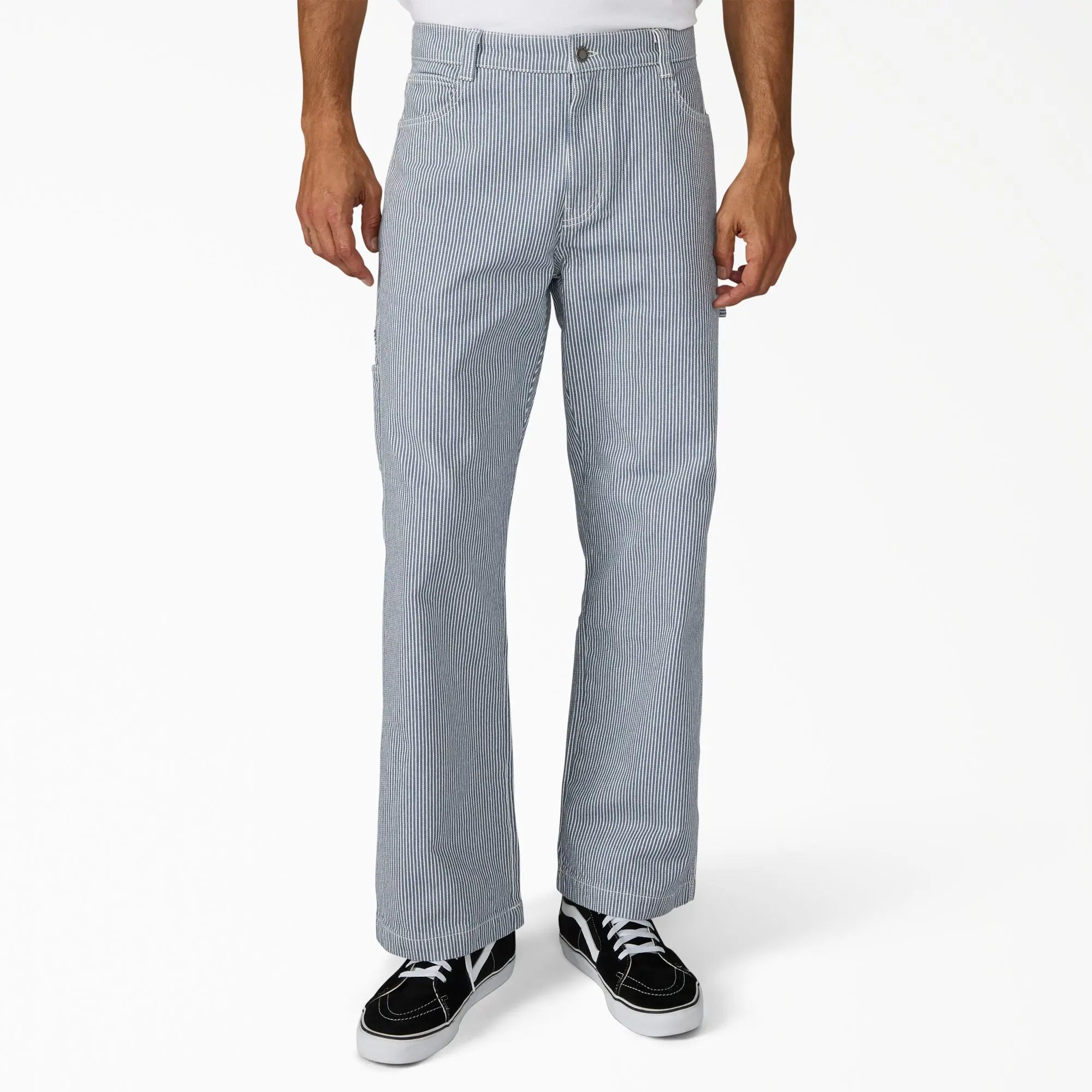 Hickory Loose Straight Carpenter Pants, 100% Cotton Loose Fit, Workwear Style