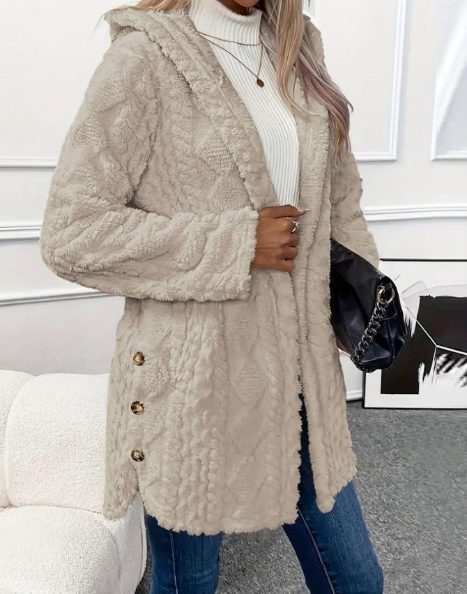 VVZ 2026 Women's Spring Fashion Jacquard Hooded Cardigan Long Sleeve Coat Womenswear Stylish Outerwear for Casual Daily Wear & School Activities Fit Knitwear VVZ 2026 Women's Spring Fashion Jacquard Hooded Cardigan Long Sleeve Coat Womenswear Stylish Outerwear for Casual Daily Wear & School Activities Fit Knitwear