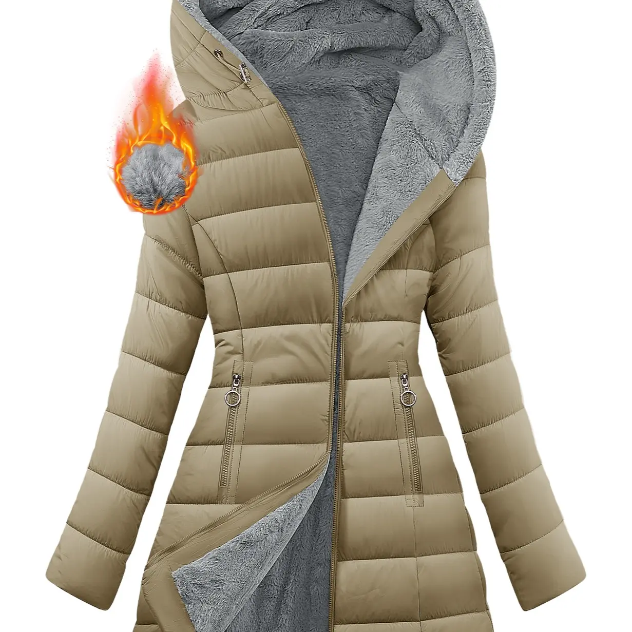 Women's Thickened Long Down Jacket for Winter