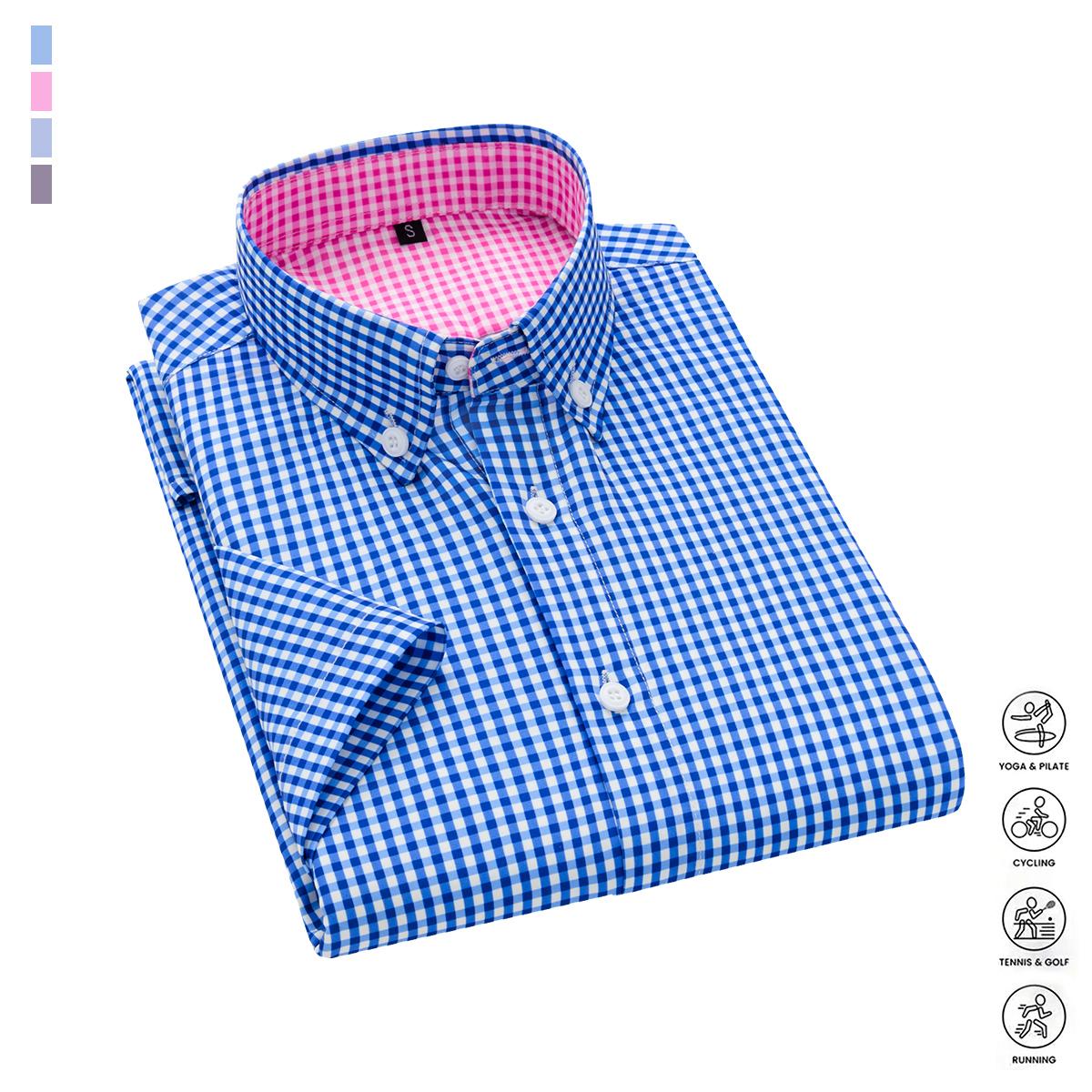 Men’s short-sleeved collared shirt — business formal style, available in stripes and solid colors; a casual business-style top suitable for everyday wear. Men’s summer fashion, summer wins, Father’s Day gift, back-to-school season, back-to-school shopping Men’s short-sleeved collared shirt — business formal style, available in stripes and solid colors; a casual business-style top suitable for everyday wear. Men’s summer fashion, summer wins, Father’s Day gift, back-to-school season, back-to-school shopping