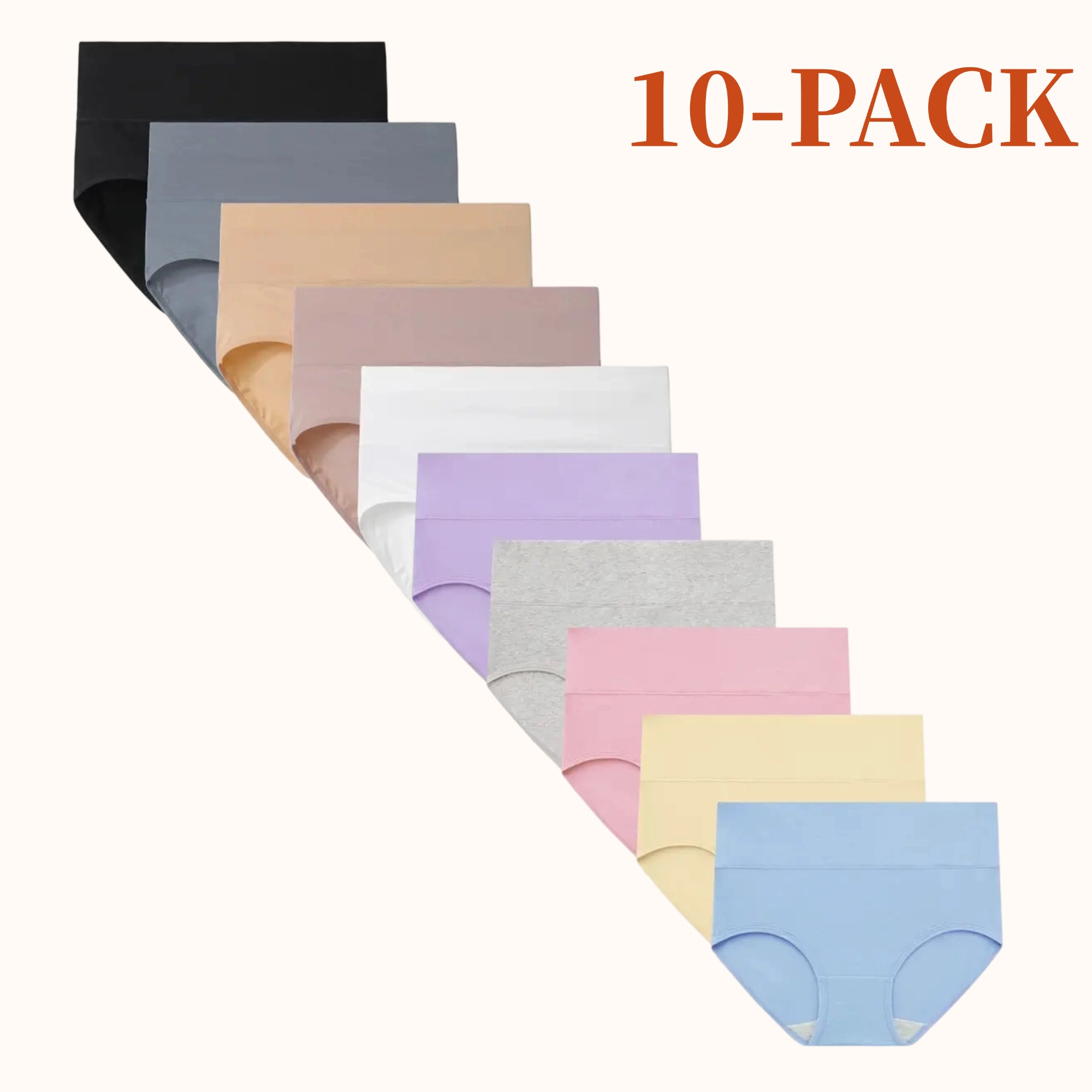 Women's high-waisted cotton panties